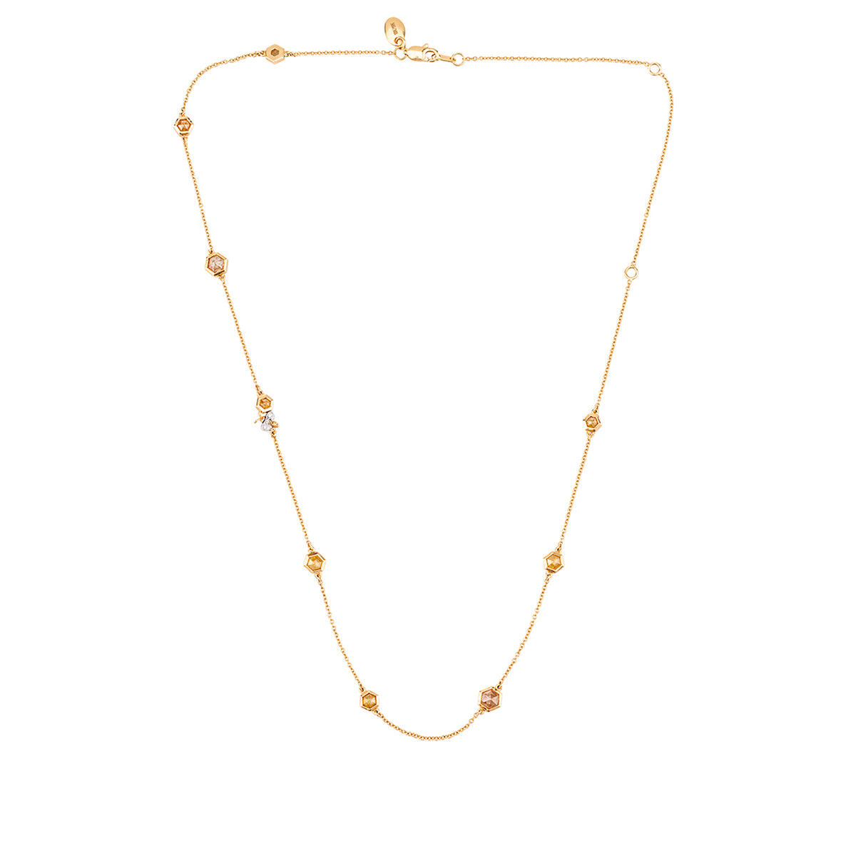 Dolcezza Minima Yellow Galaxy Diamond Necklace