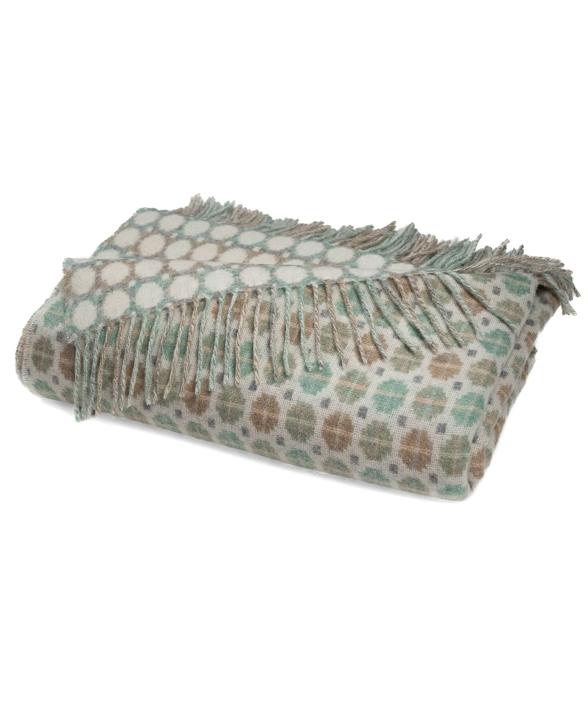 Southampton Home Merino Wool Medallion (Mint)-Throws and Blankets-[bar code]-Prince of Scots