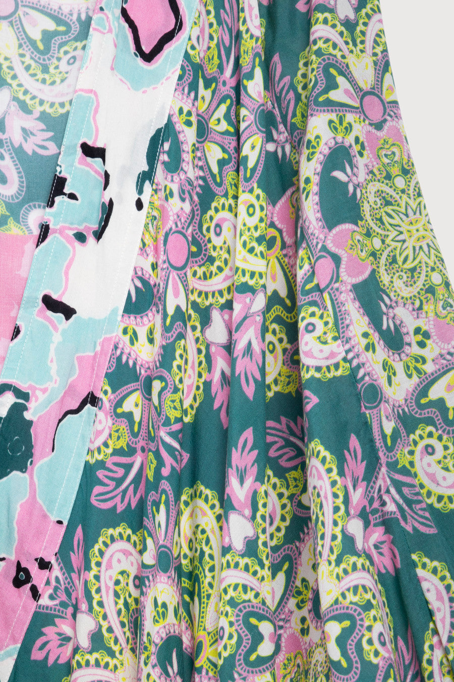 Multicolored Mixed Patterned Kimono - Pink