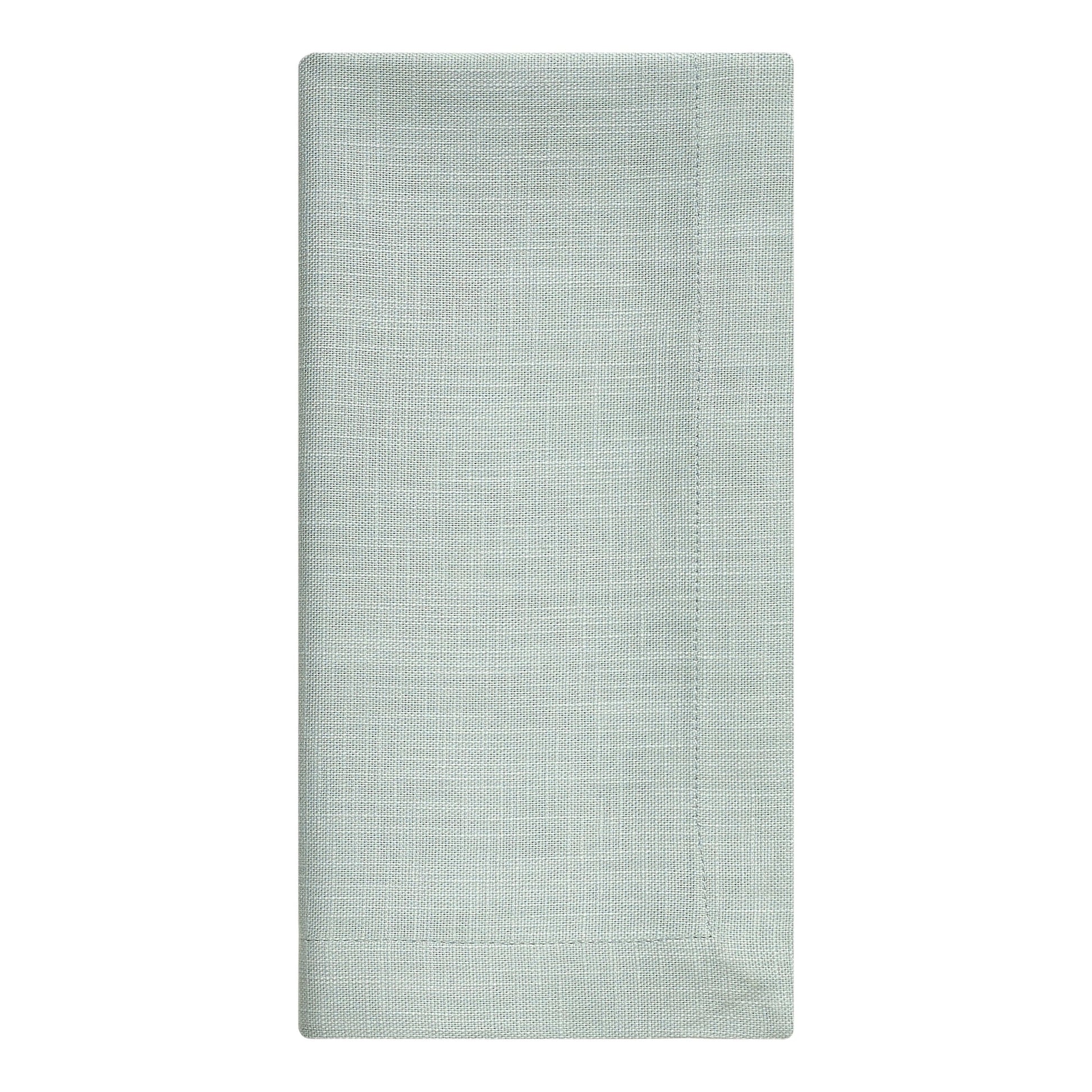 NP-4806-2020_3|Single light sage green linen-blend cloth dinner napkin for sophisticated table settings. Reusable and stylish.