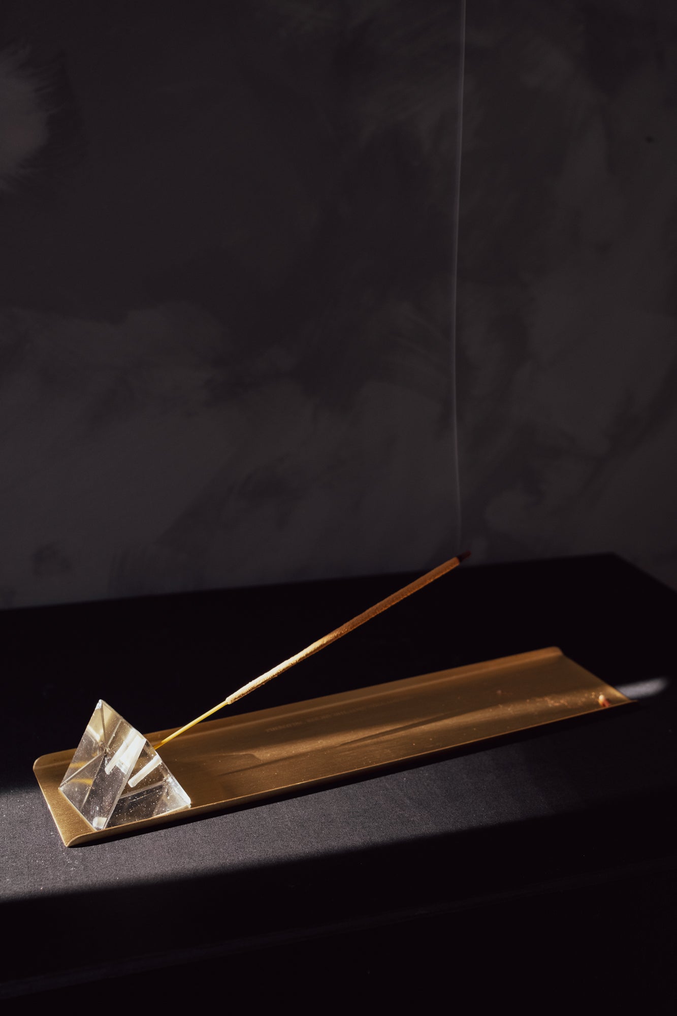 Prism Incense Holder W Brass Tray 2