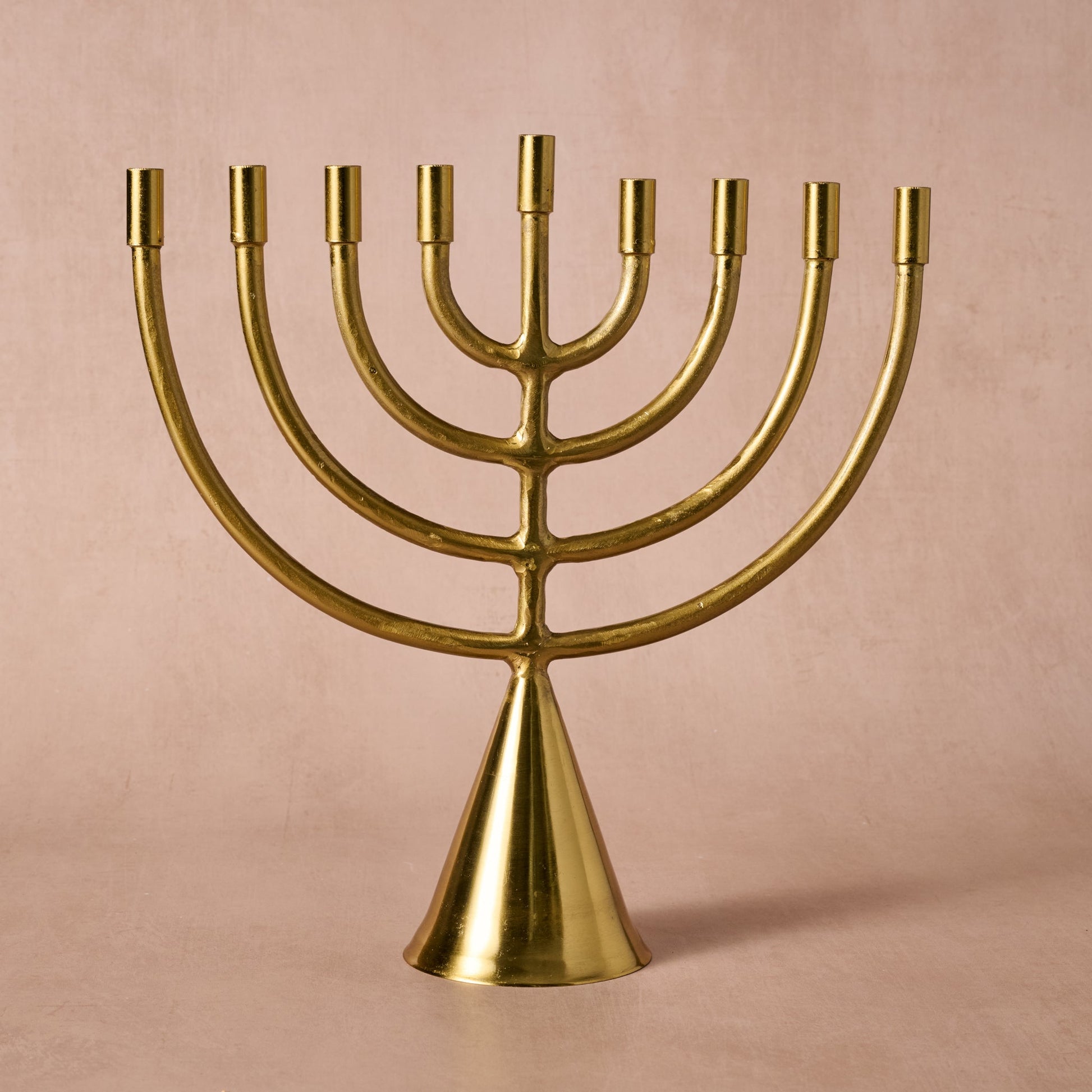 Jyoti Brass Horn Menorah - Ten Thousand Villages