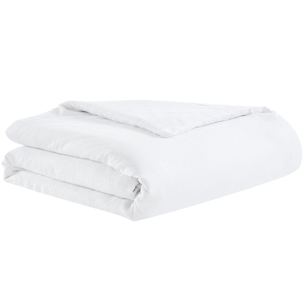 DT-038-10692_3|Relaxed natural linen duvet cover in light grey, enhancing a calm, modern bedroom. Comfortable, breathable, chic style.