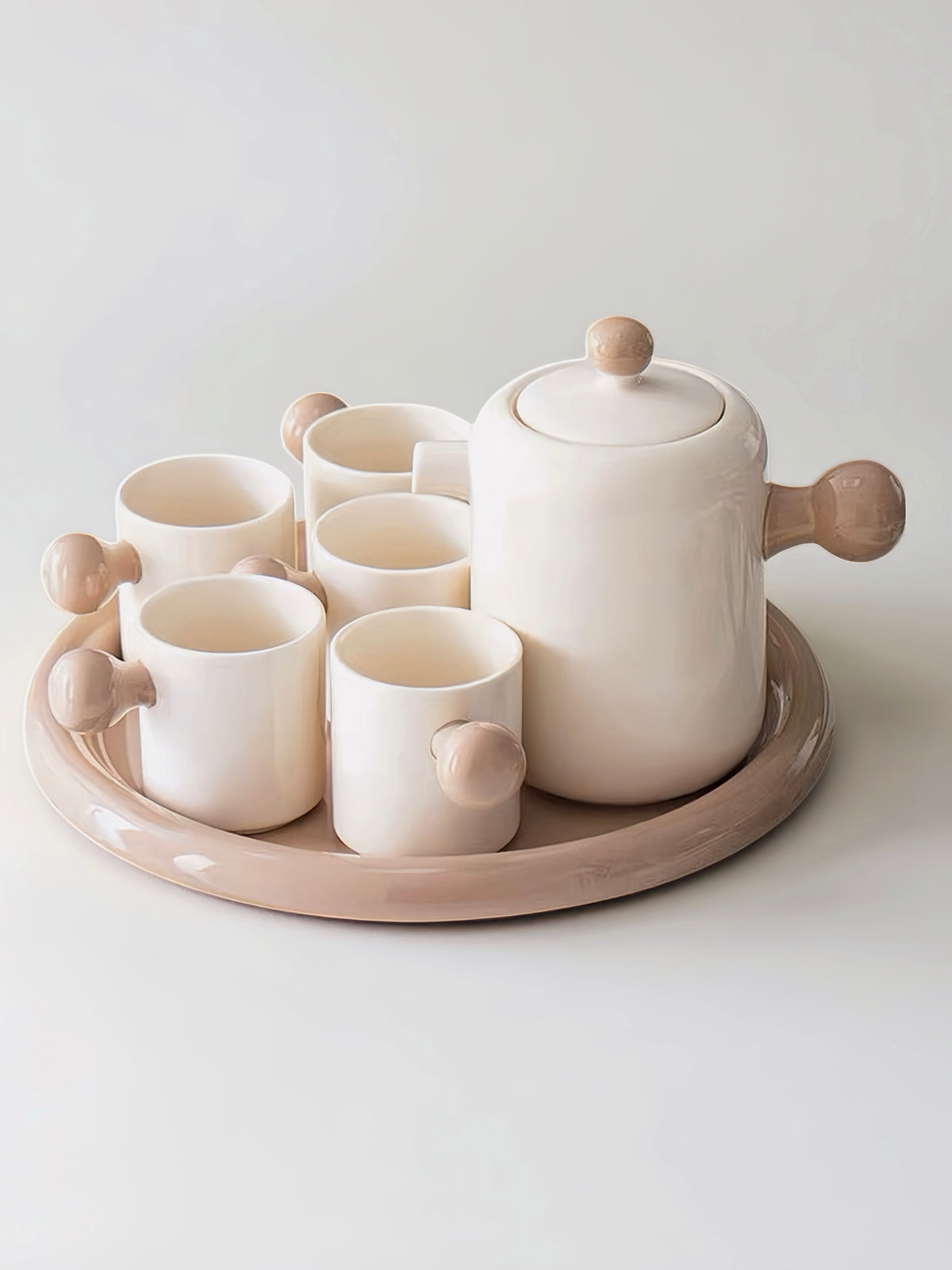 Handmade Tea Pot & Tea Cups Set Of 8 Pcs