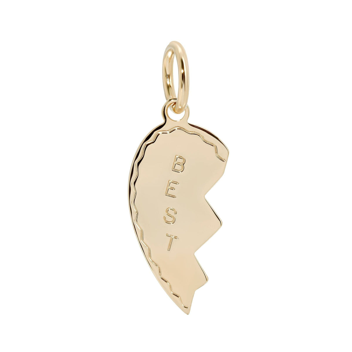 Gold best friends heart pendant from Bff Pendants perfect for friendship jewelry