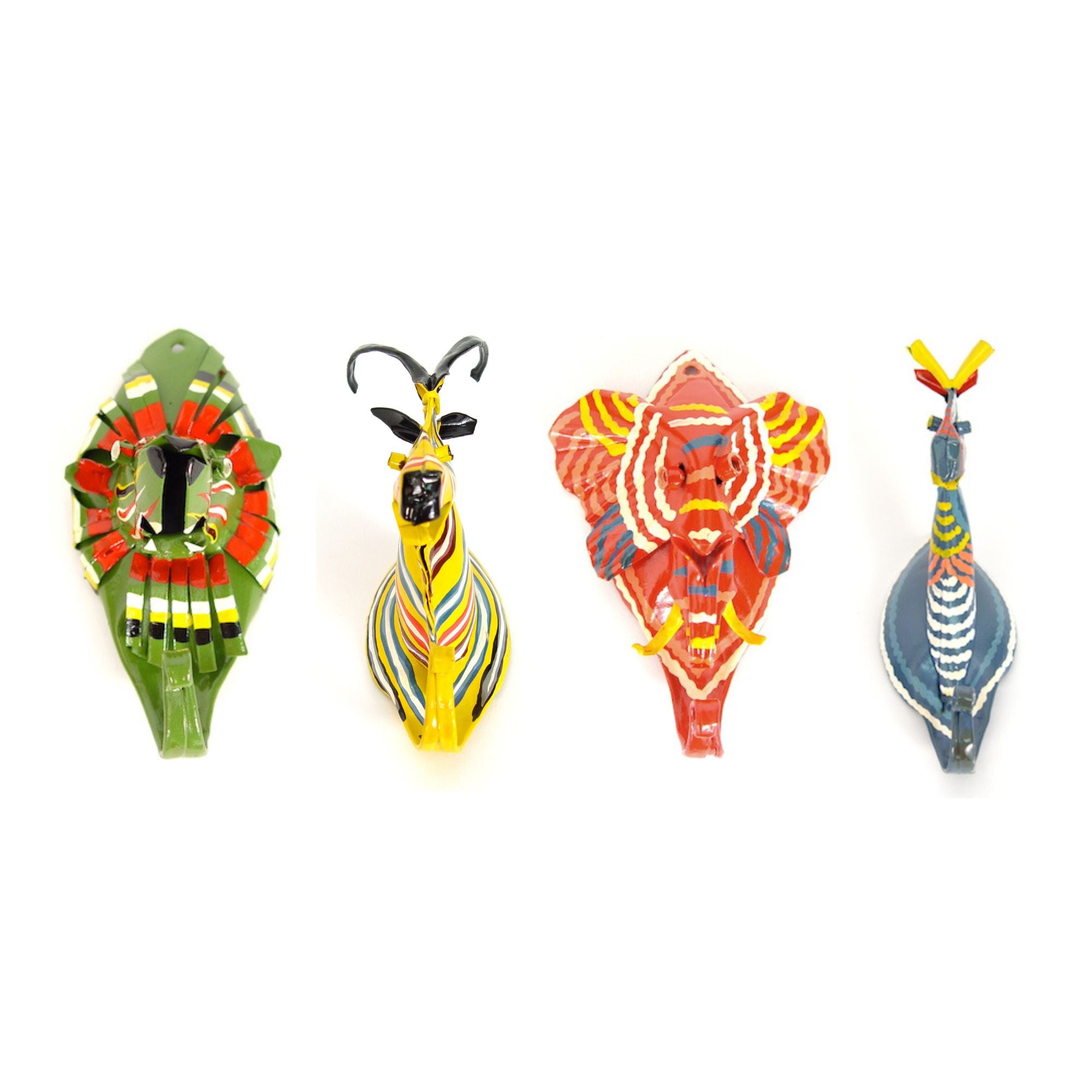 S/4 Painted Tin Hooks