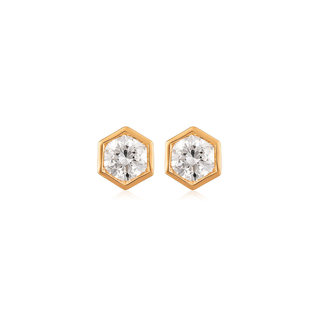 Miel de Abeja 18K Gold Diamond Earrings