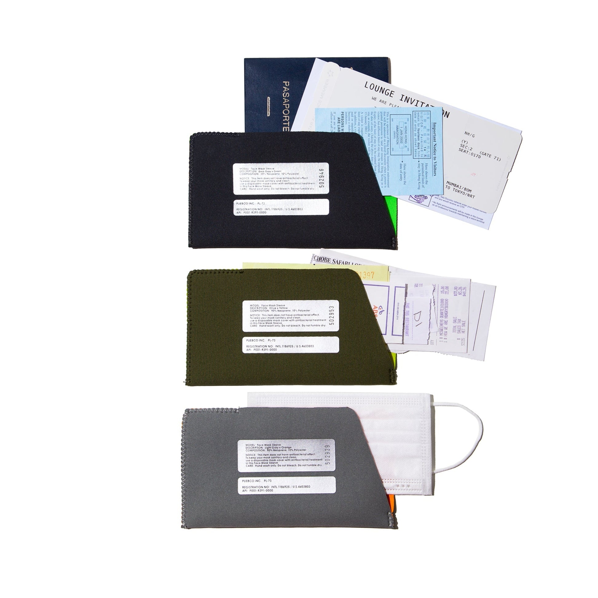 Face Mask Sleeve With Silver Logo Printing In Various Colors By Puebco 502939 1