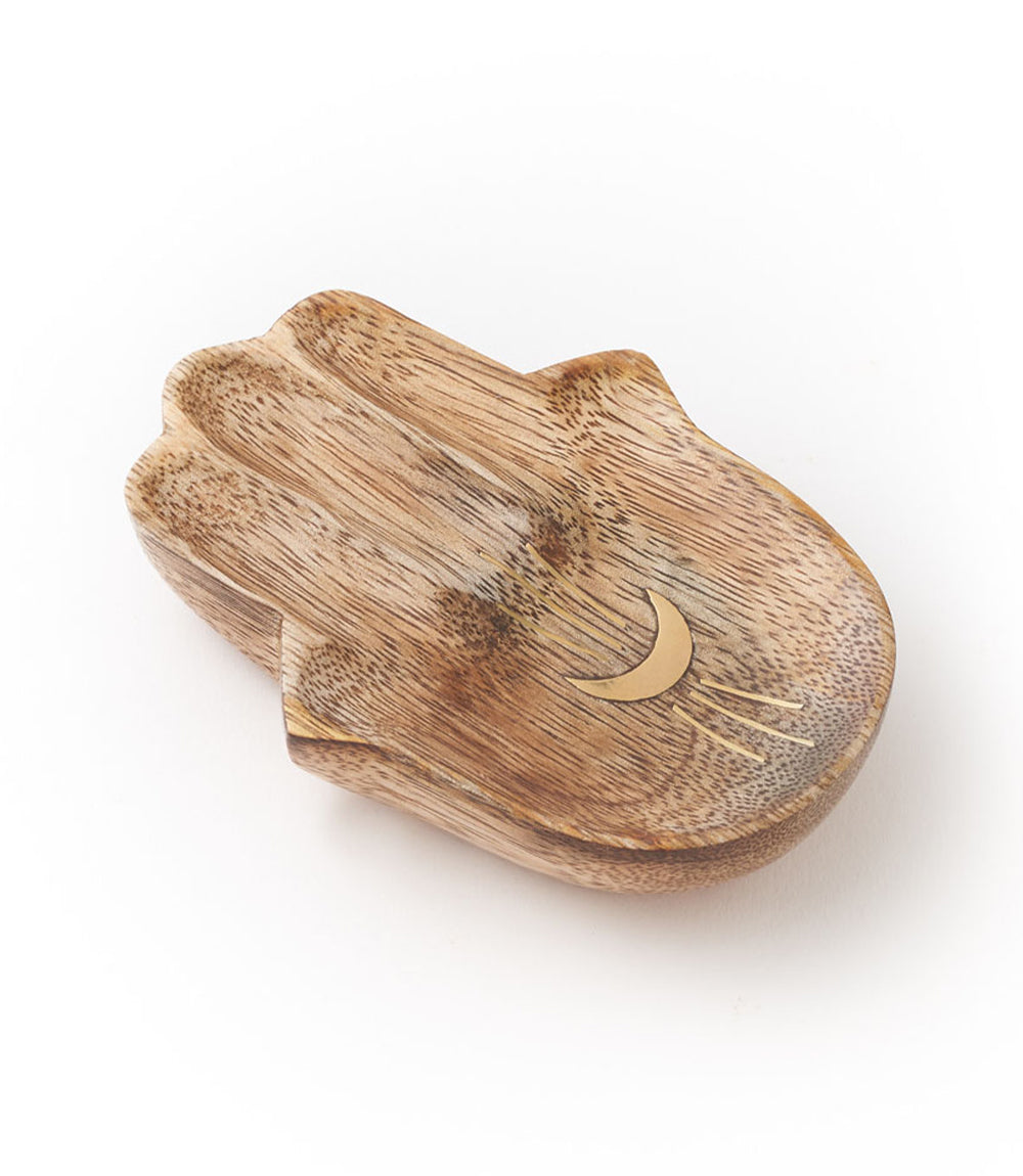 Drishti Hamsa Trinket Dish - Brass inlay