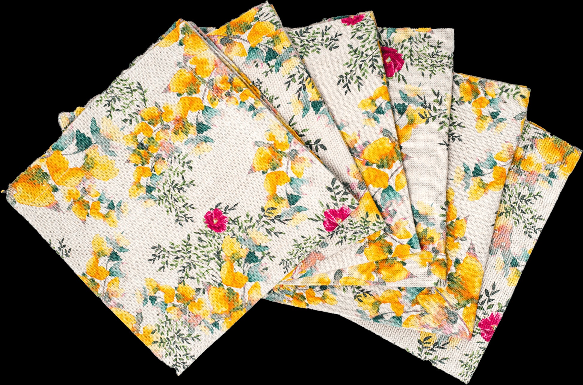 6 Organic Linen Napkins in Saint Valentine - Sophie Williamson Design