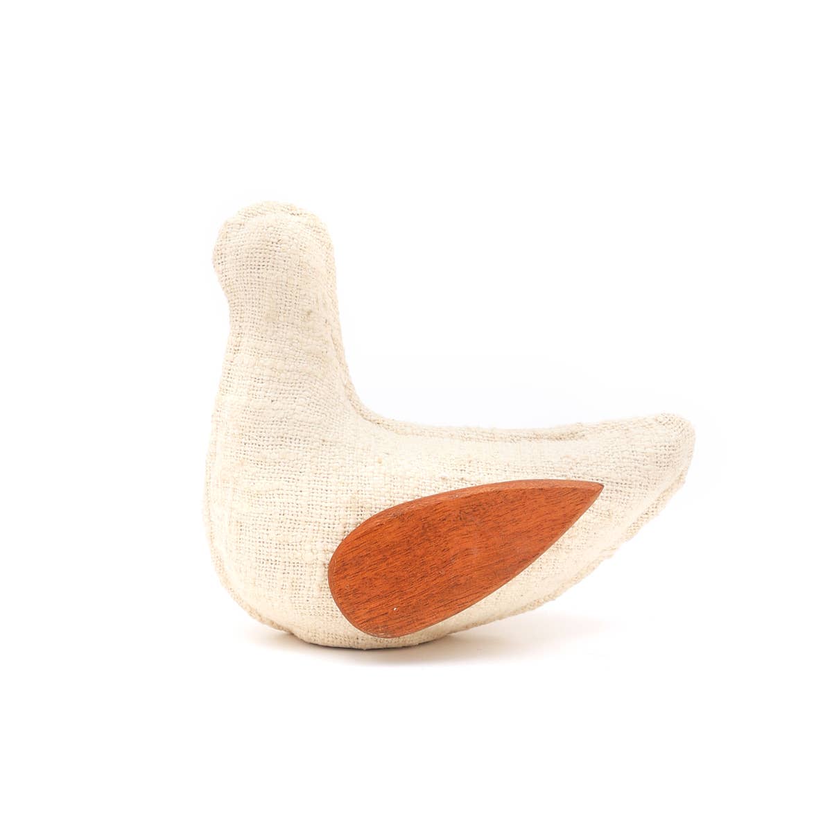 Dove Sculpture | Eco mix & Wood Wings | Handmade Decorative Bird Figurine | Rustic & Boho Home Decor Accent