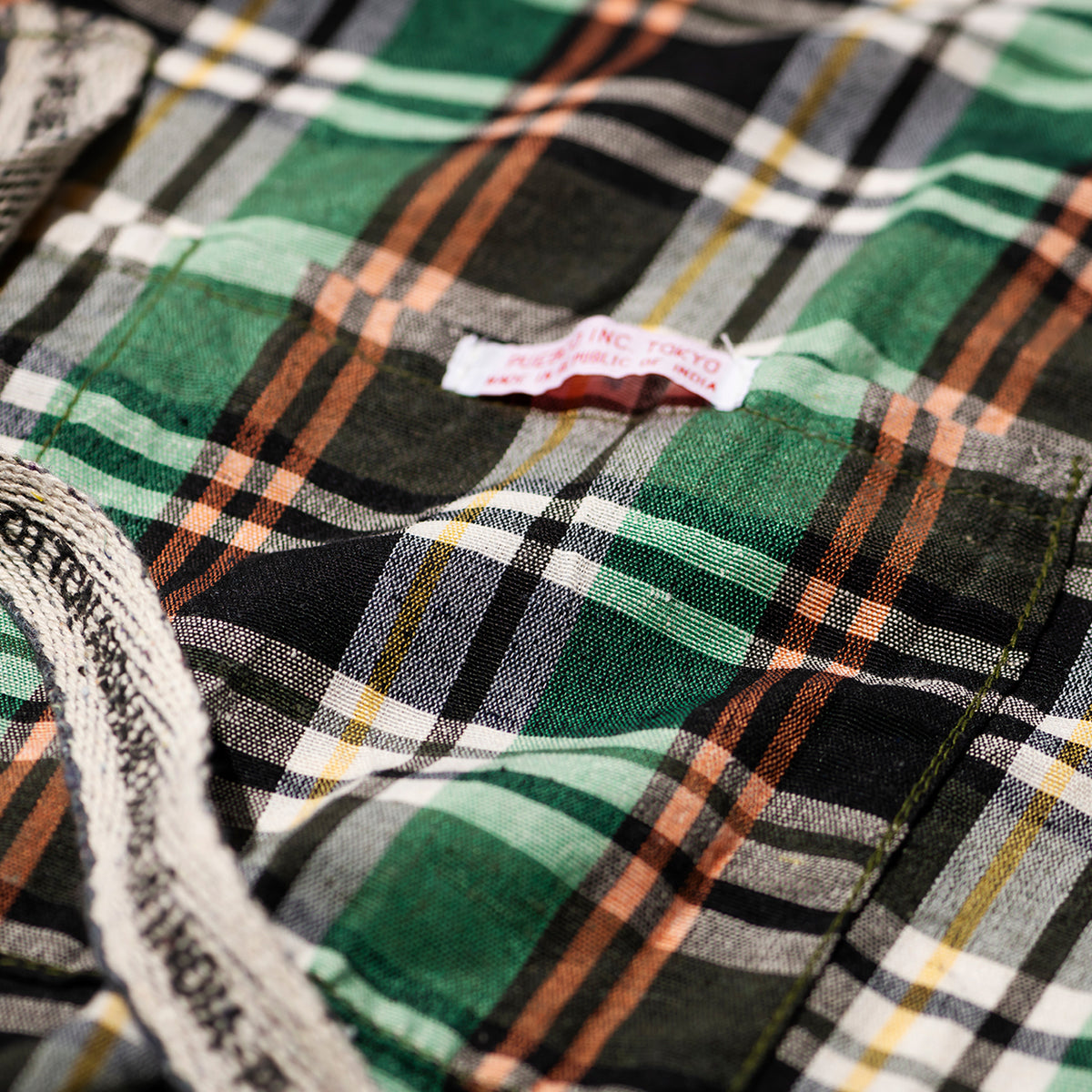 Recycle Cotton Check Apron 2