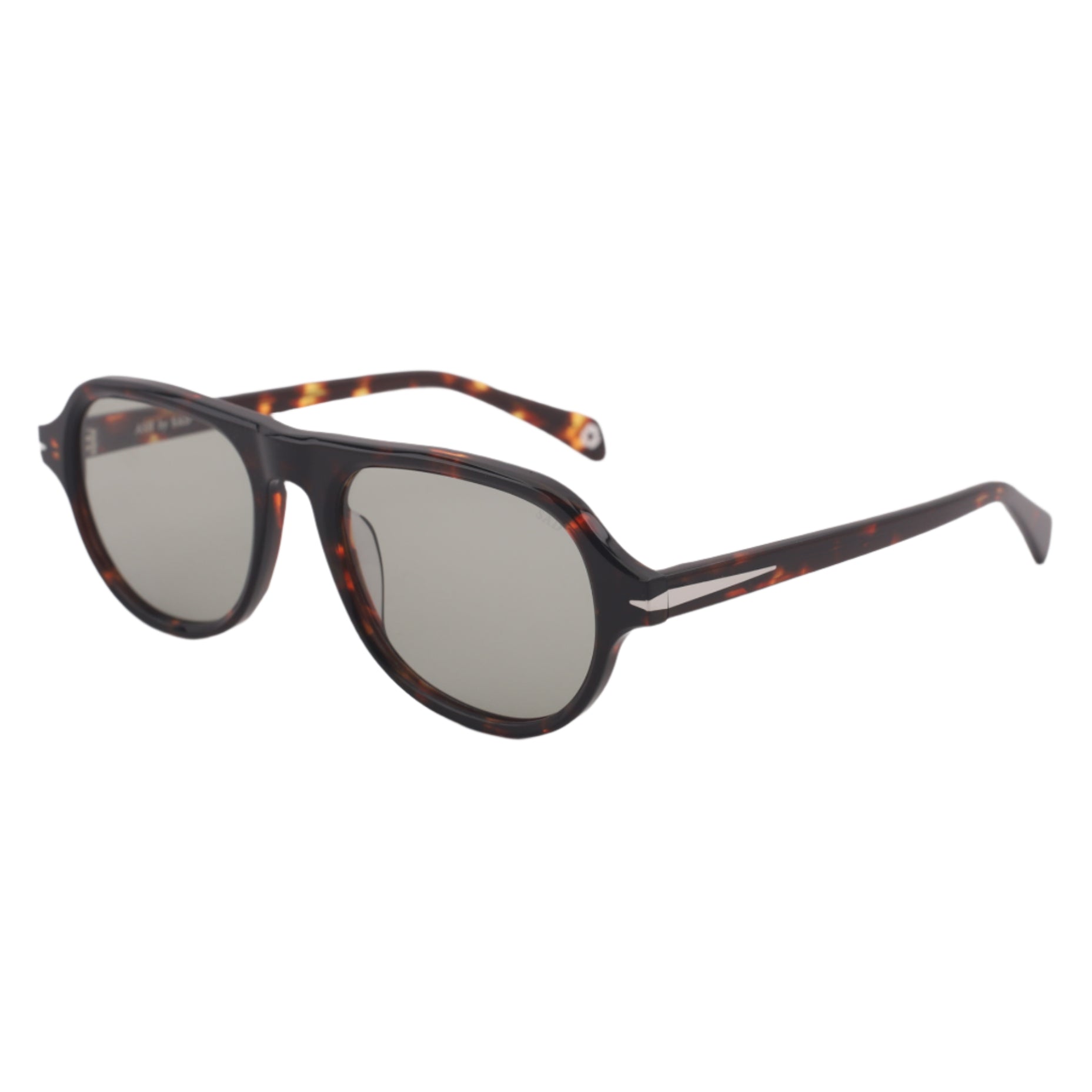 SAD Eyewear Ash premium square sunglasses in tortoiseshell with tinted olive UV protection lenses