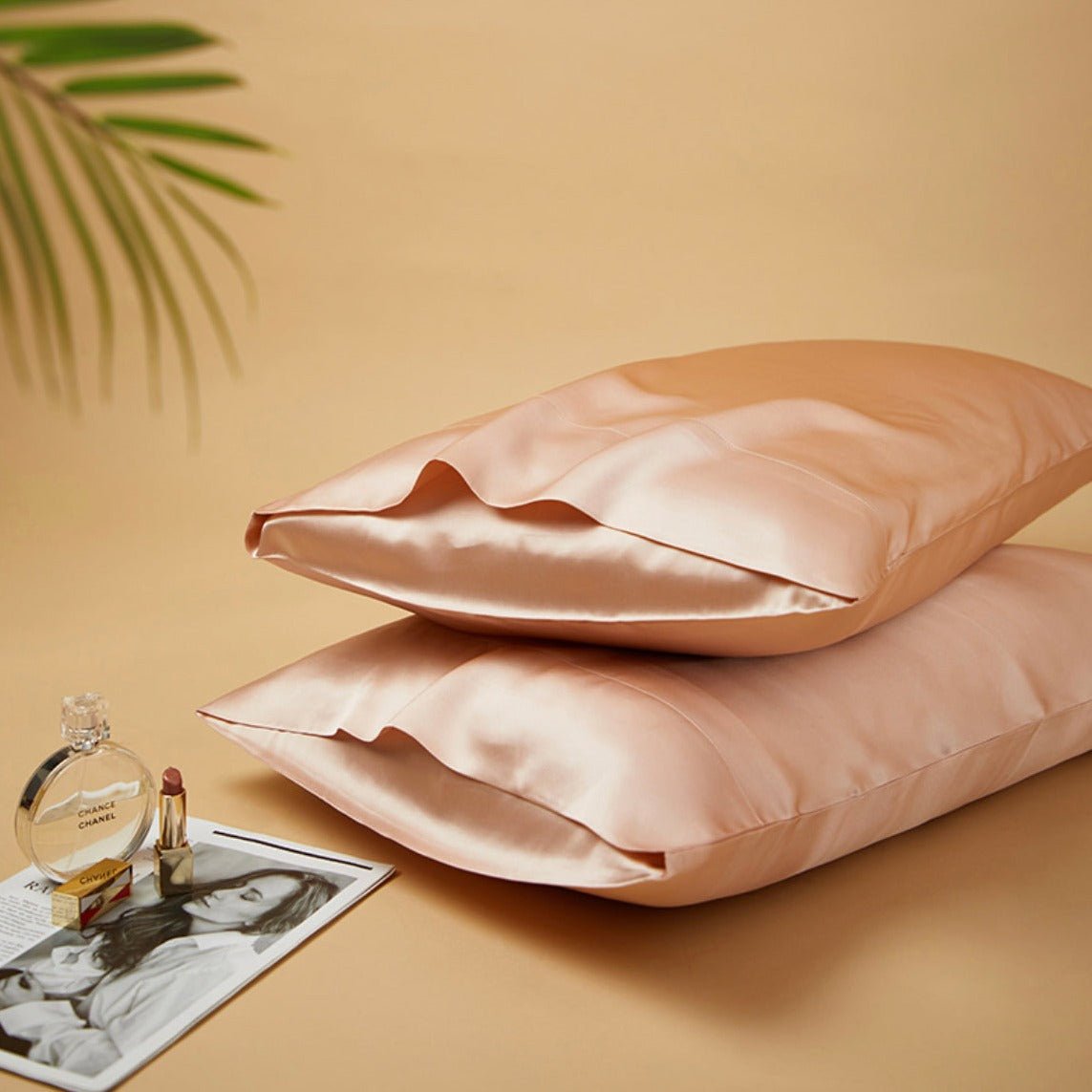 6A Grade Organic Mulberry Silk Pillowcase for Better Skin & Hair - 30 Momme. Pure Silk on Both Sides - 6A Grade Organic Mulberry Silk Pillowcase - Rose Gold - INSPECIAL HOME