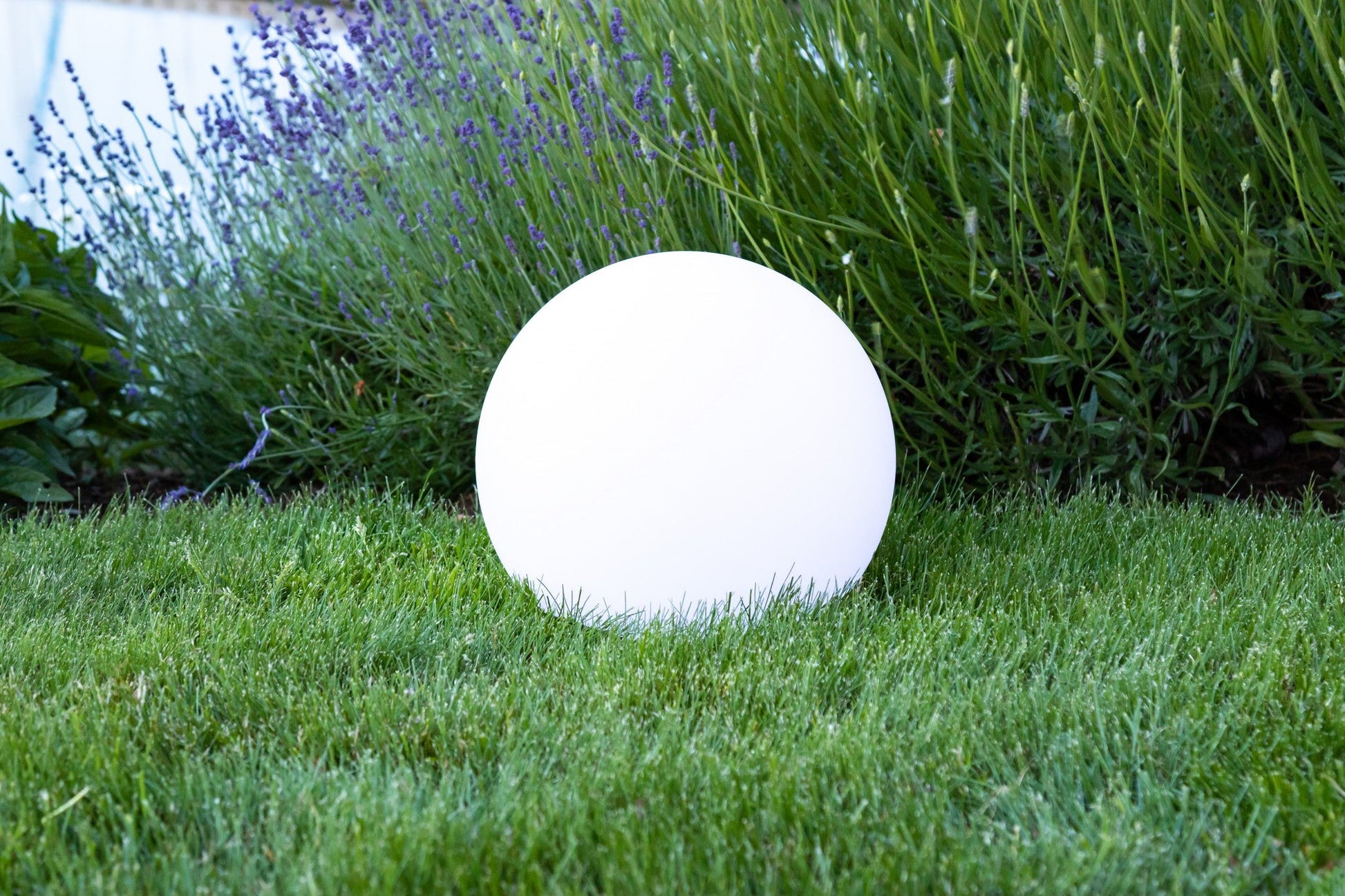 Haverst Moon Lantern at night glowing white