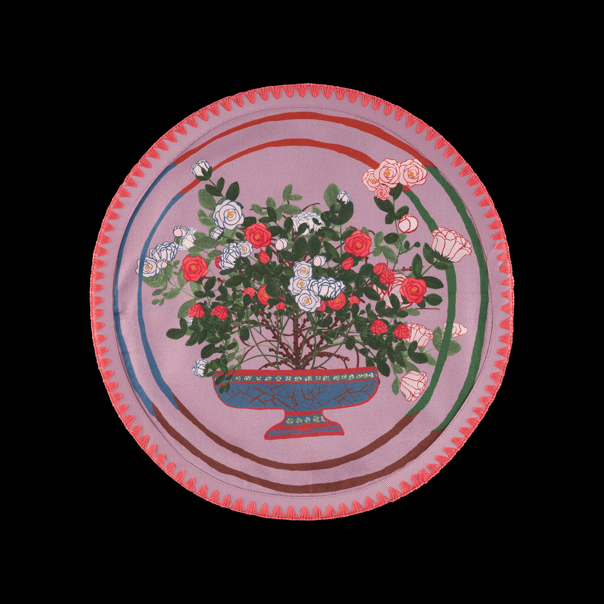 6 Round Placemats La Vie en Rose - Sophie Williamson Design