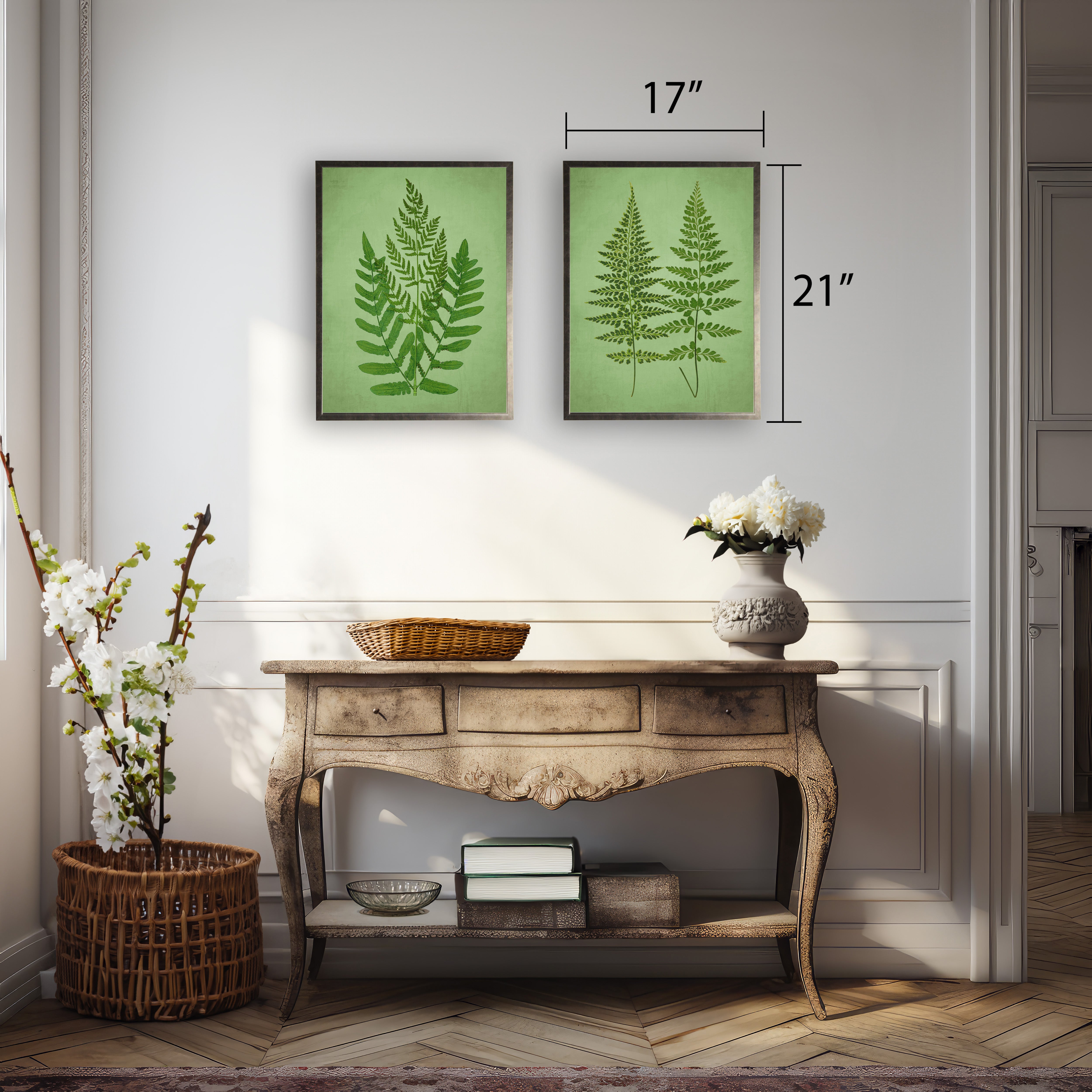 Fern in Silver Frame