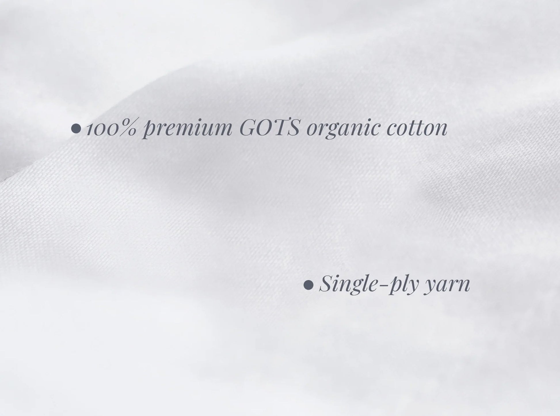 Buttery soft texture of organic sateen sheet set - single-ply cotton weave