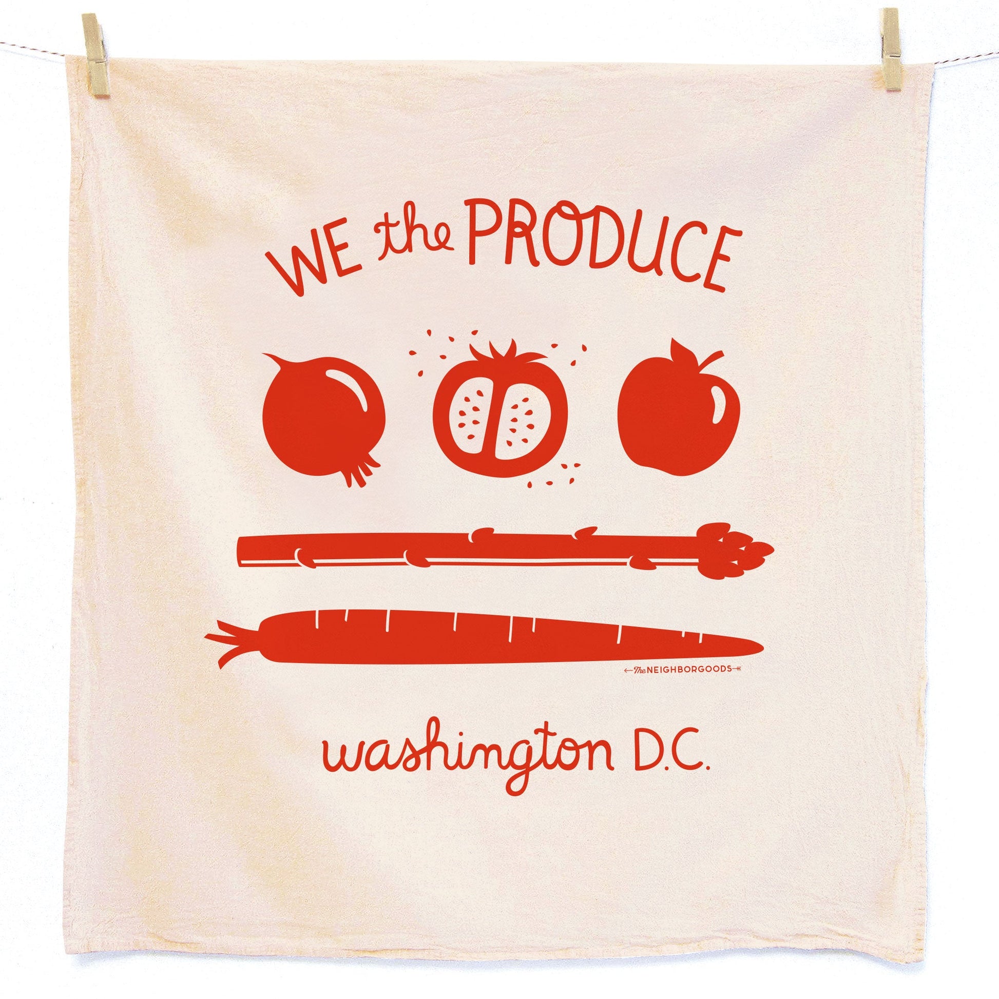 Reusable Swedish sponge cloth with DC Flag design, featuring the phrase "We the Produce"