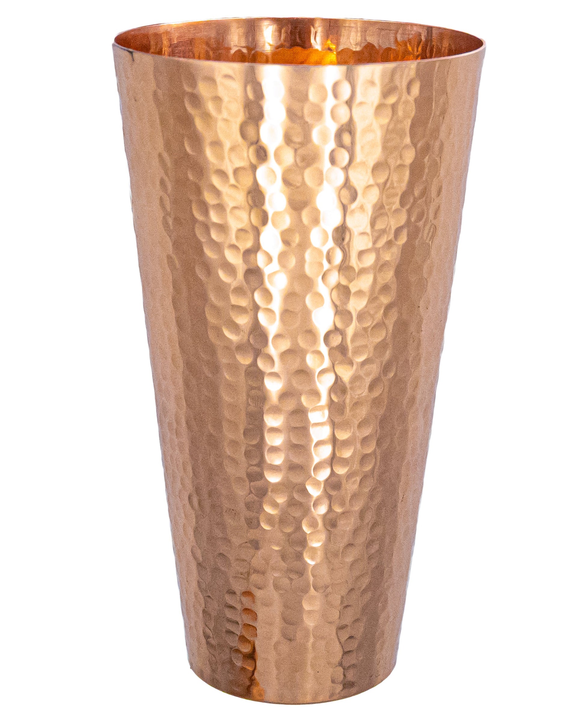 30 Ounce Hammered Copper Ice Tea Tumbler-Dining and Entertaining-[bar code]-Prince of Scots