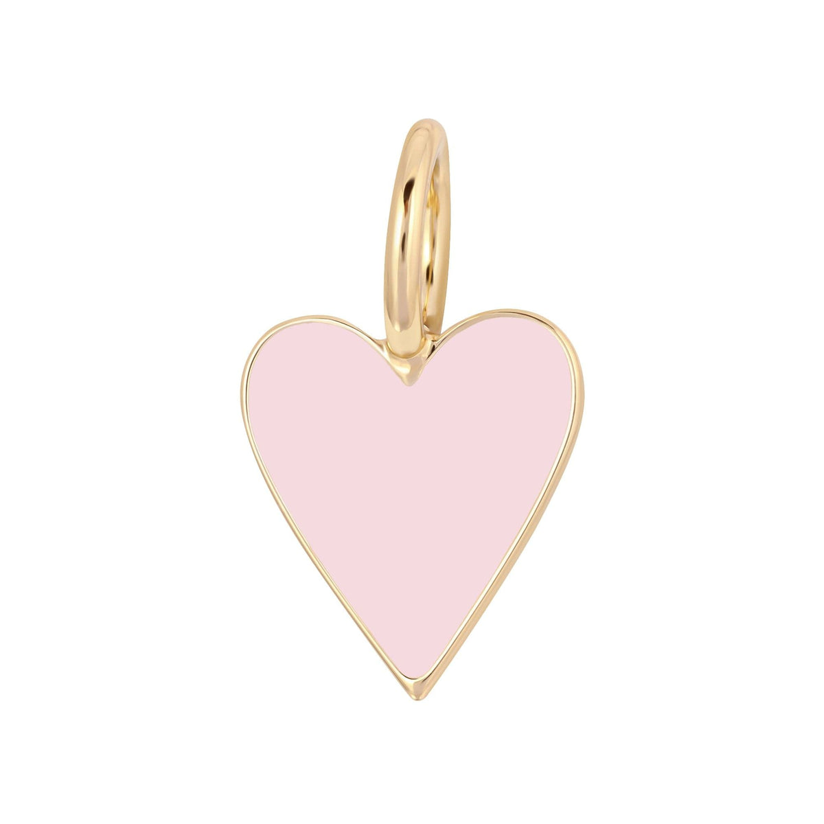 Gold and pink heart pendant from Small Enamel Helena Pendant collection