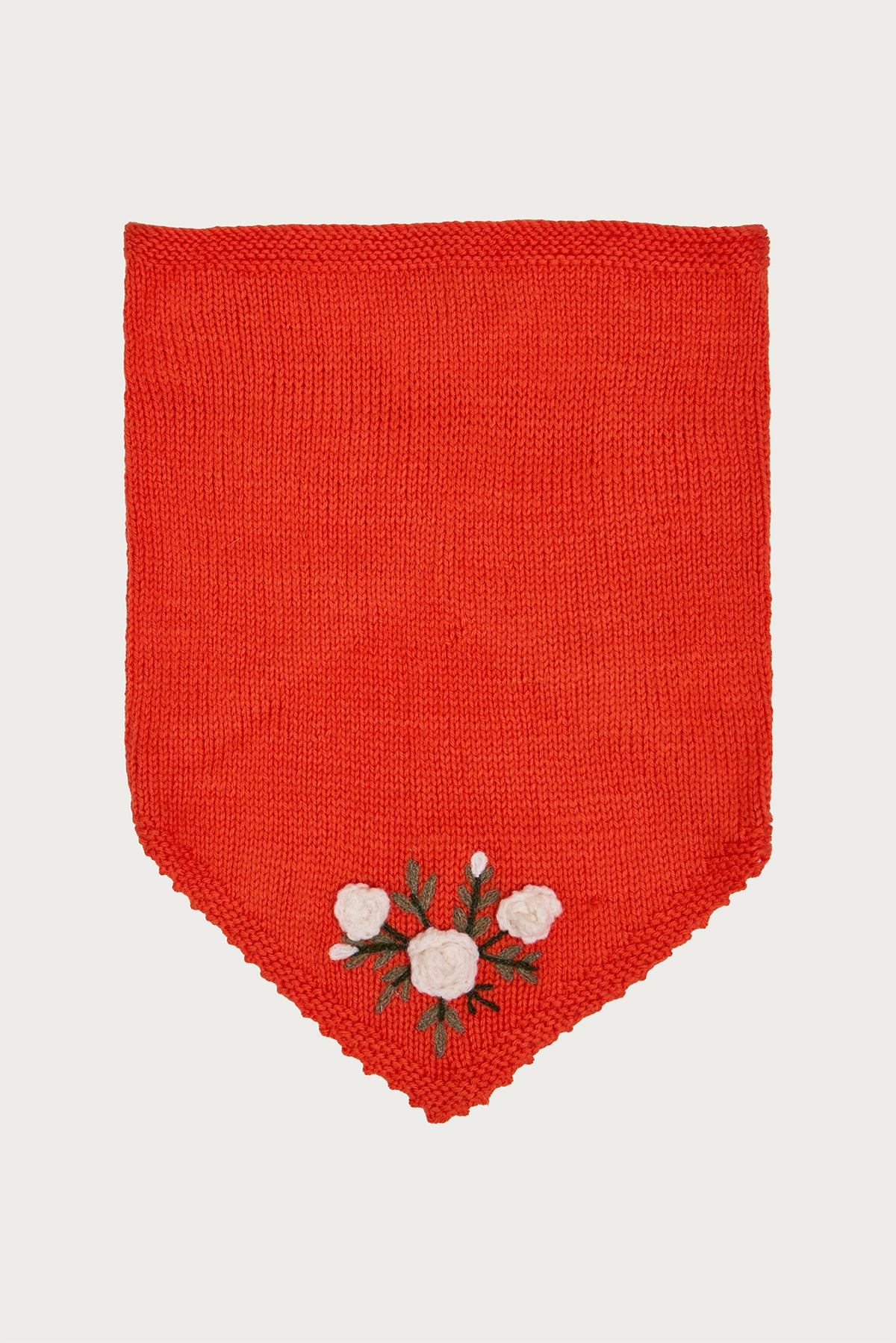 Floral Embroidered Snood - Orange