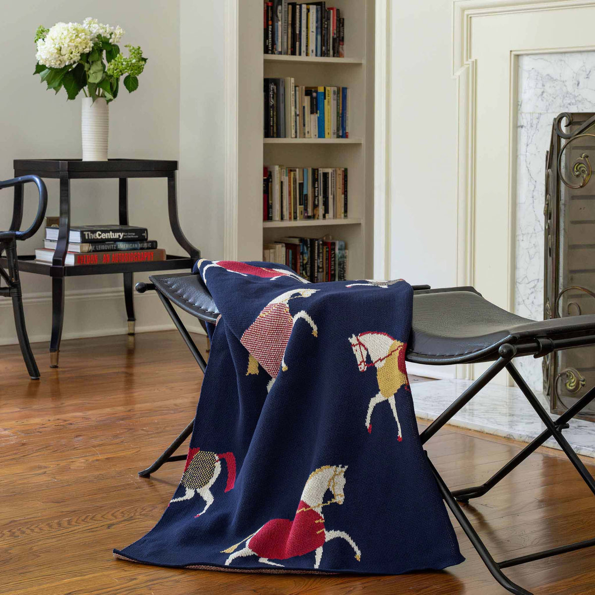 in2green Eco Throw Equestrian Cavalcade - Cotton Sustainable Knit Traditional Throw Blanket 601570195105 BL01ECC1
