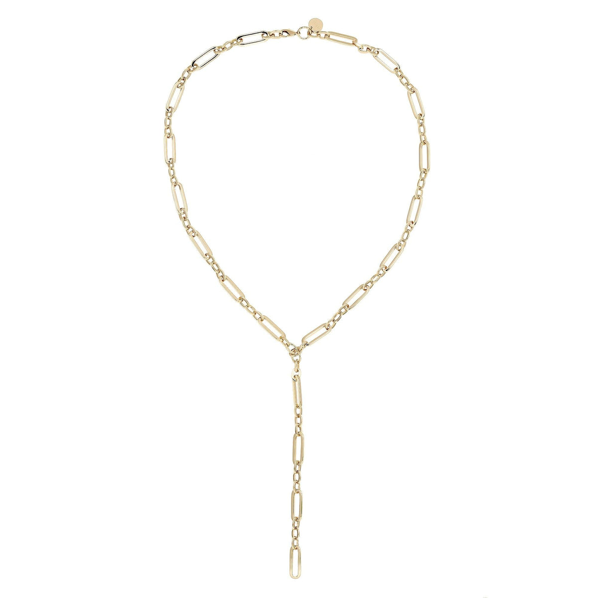 Gold-toned chain link Y-necklace from the Dean Lariat Necklace collection