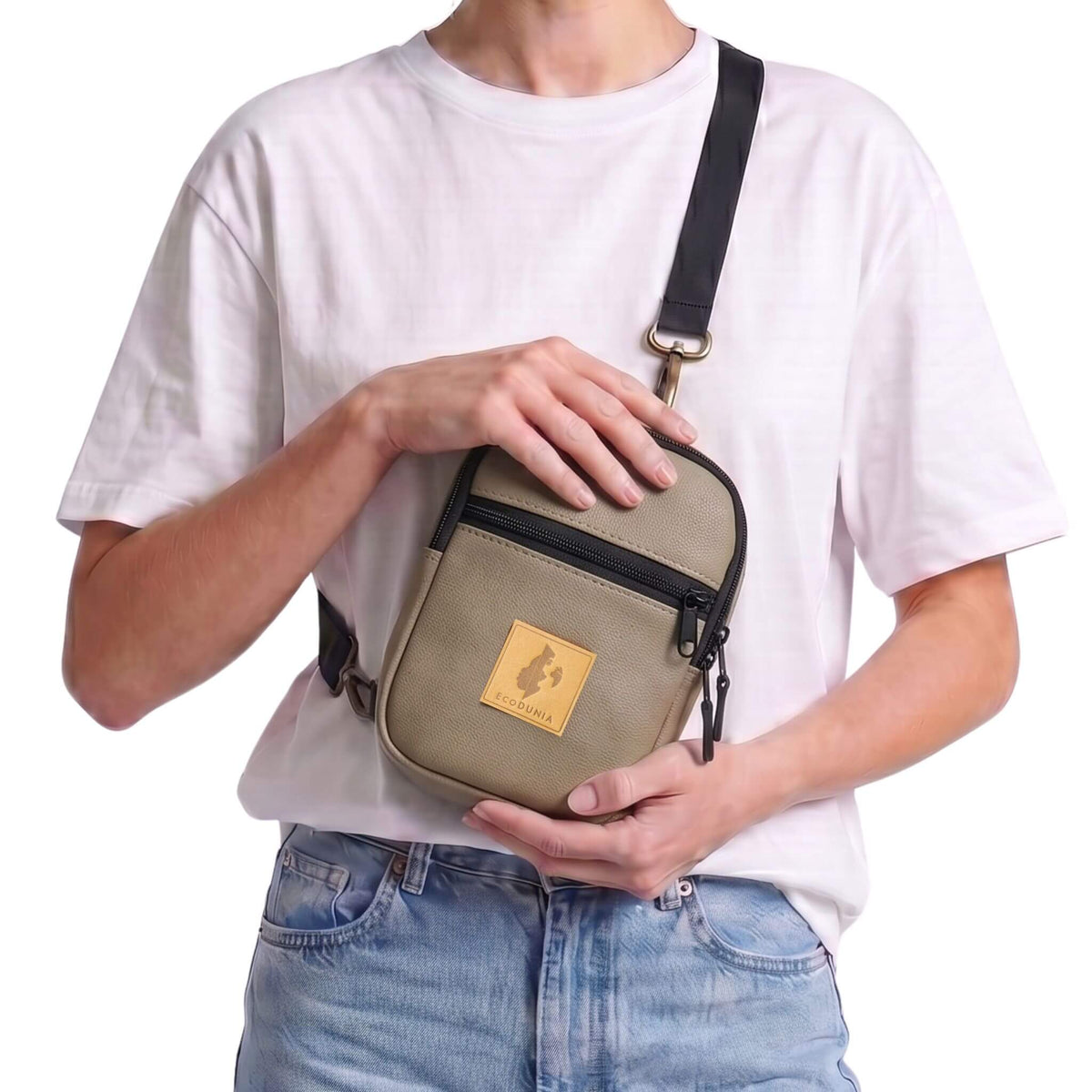 Rozi Vegan Leather Crossbody Bag 1L #color_pebble-latte