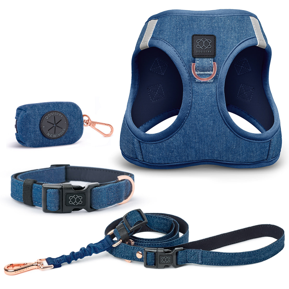 SoHo Complete Dog Walking Set - Denim