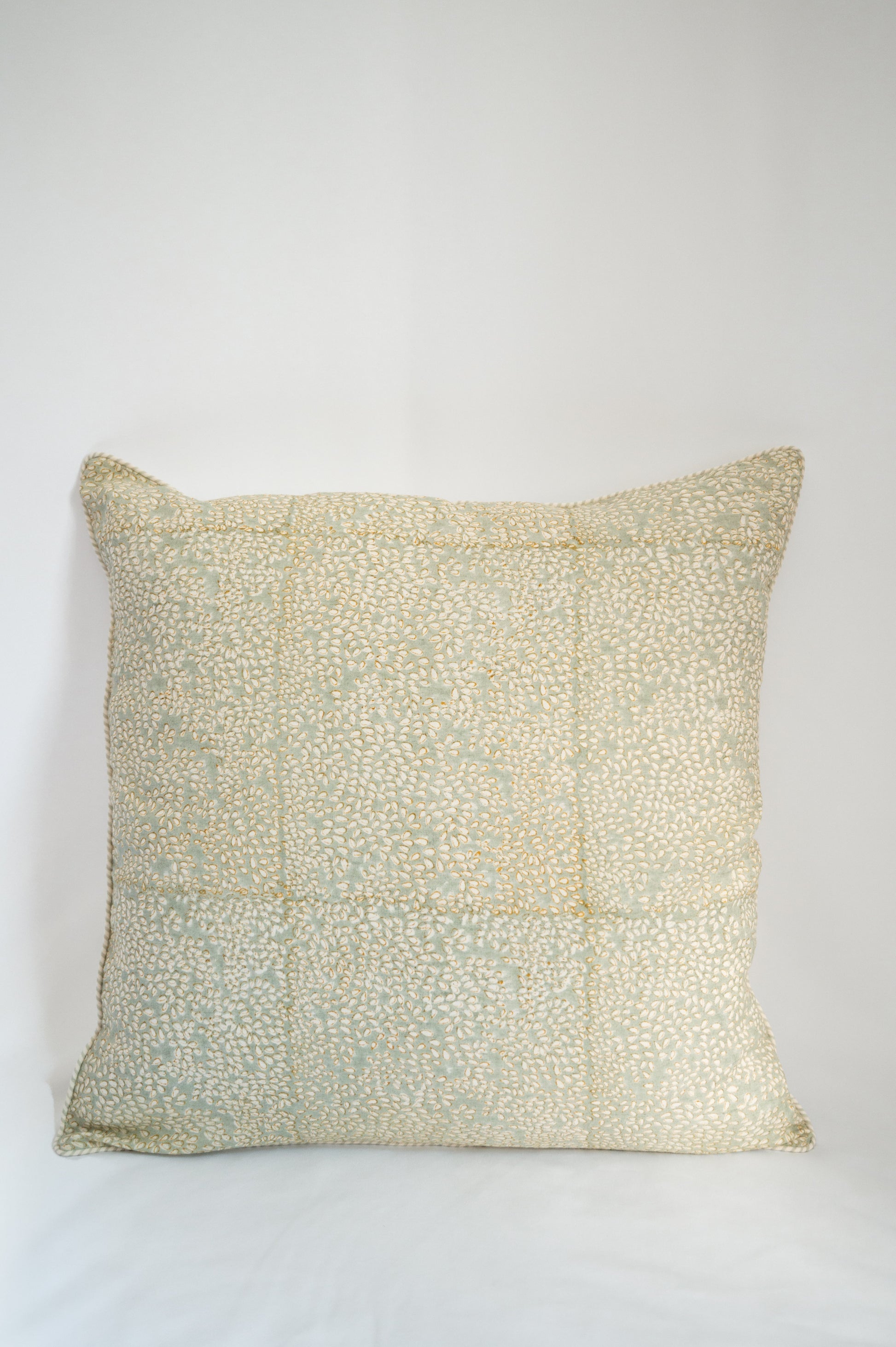 Pigment hand block printed cushion cover - 20x20