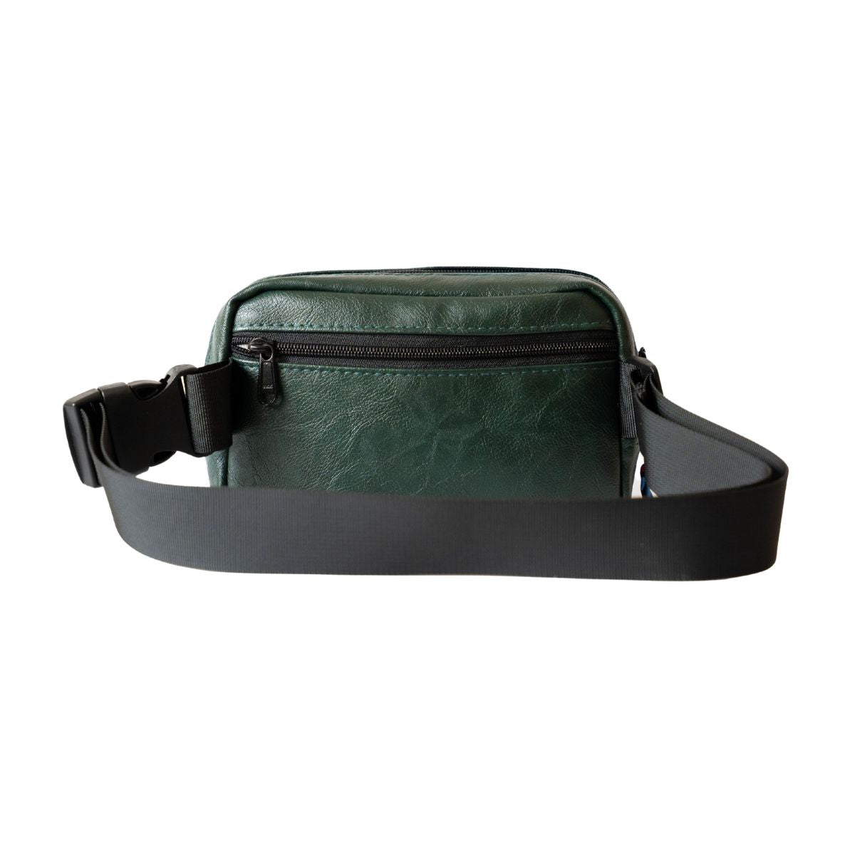 Vegan Leather Crossbody Belt Bag Ecodunia #color_forest-green