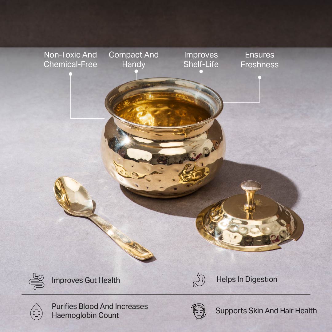 Pros of using Brass Ghee Pot