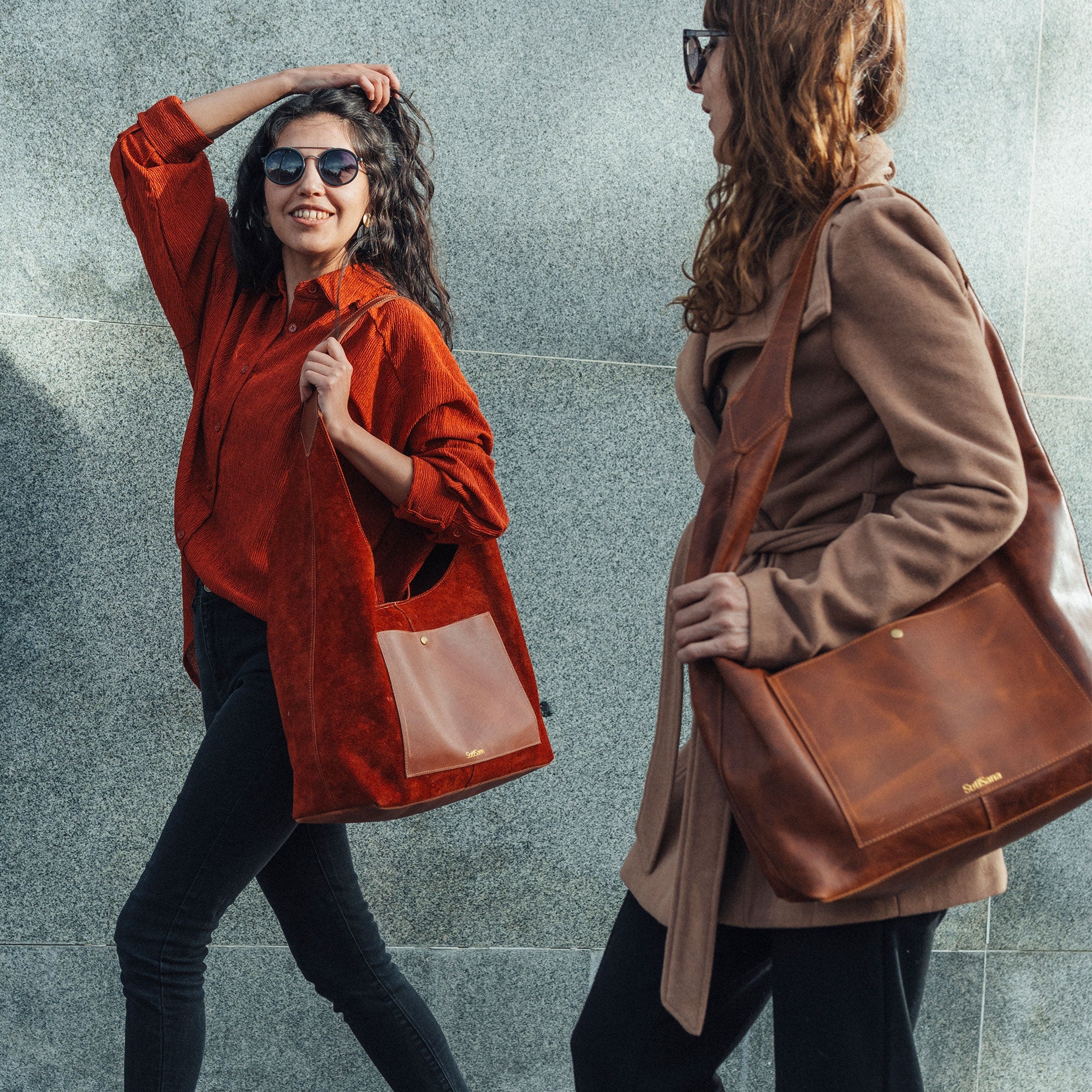 Elevated Hobo in Copper Suede