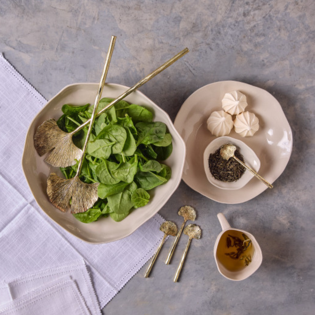 Gingko Gold Salad Servers