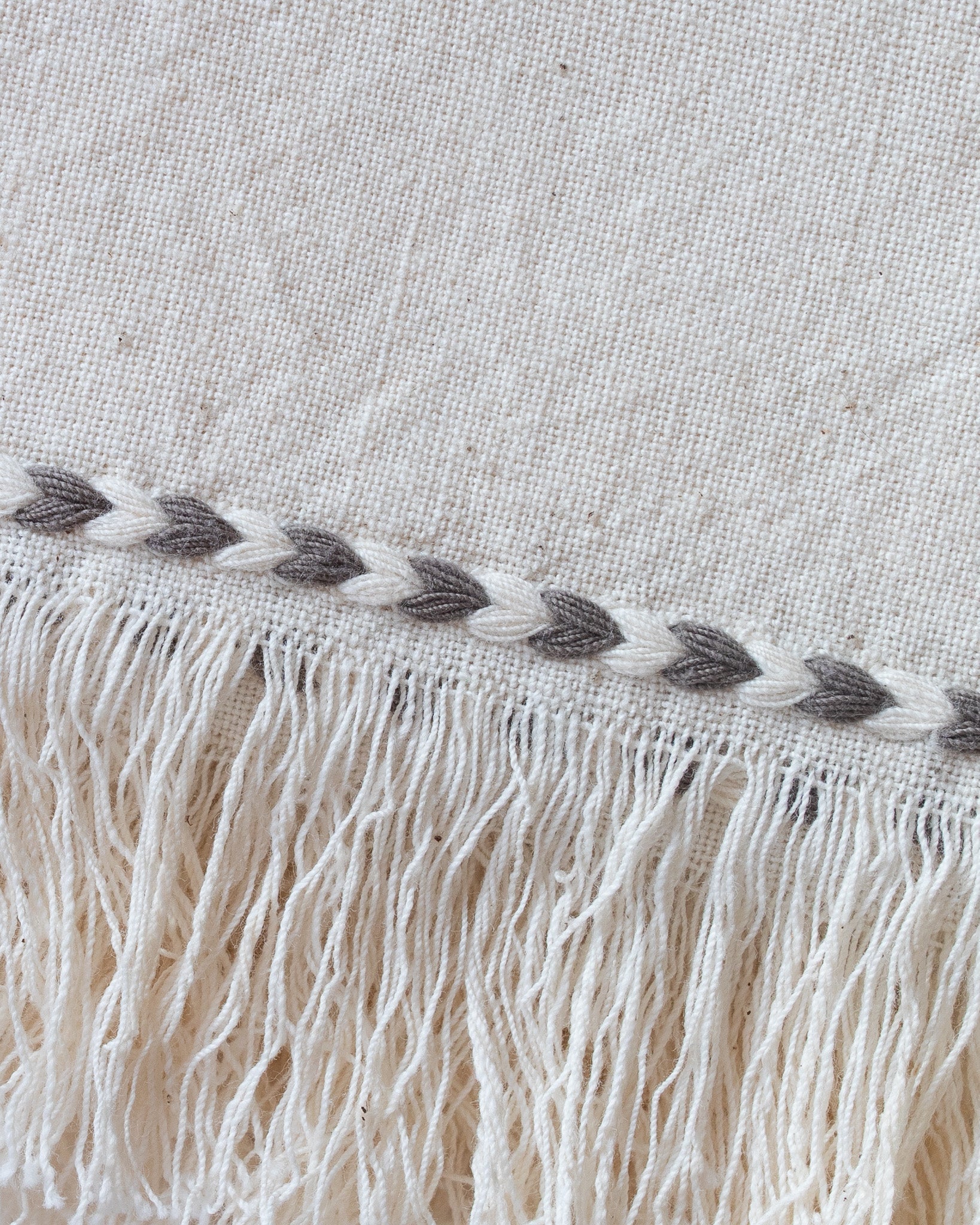 Gray Braid Detail Napkin | Set of 2