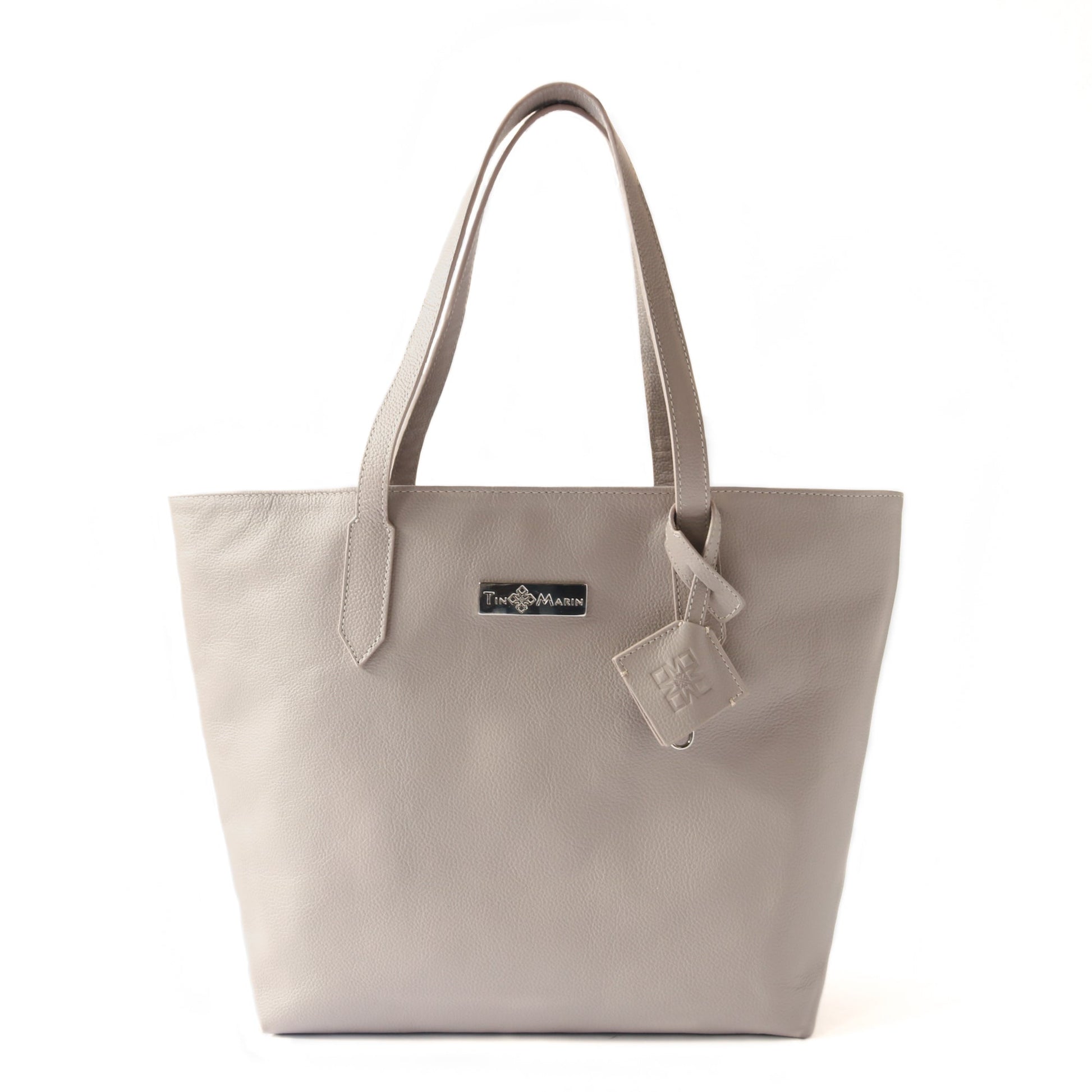 Martina Leather Tote Gray – handcrafted cowhide leather handbag