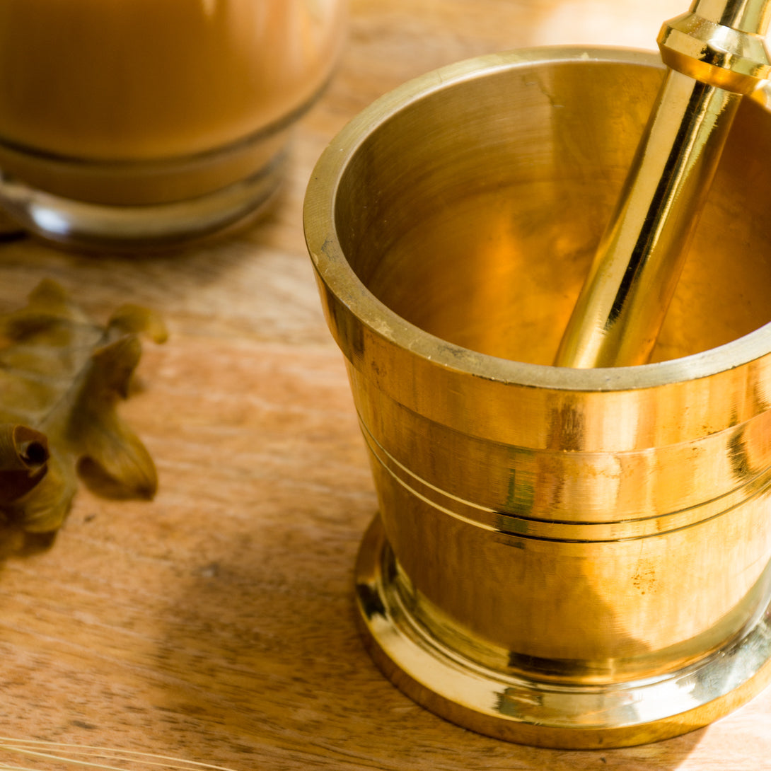 Brass Mortar and Pestle P-TAL