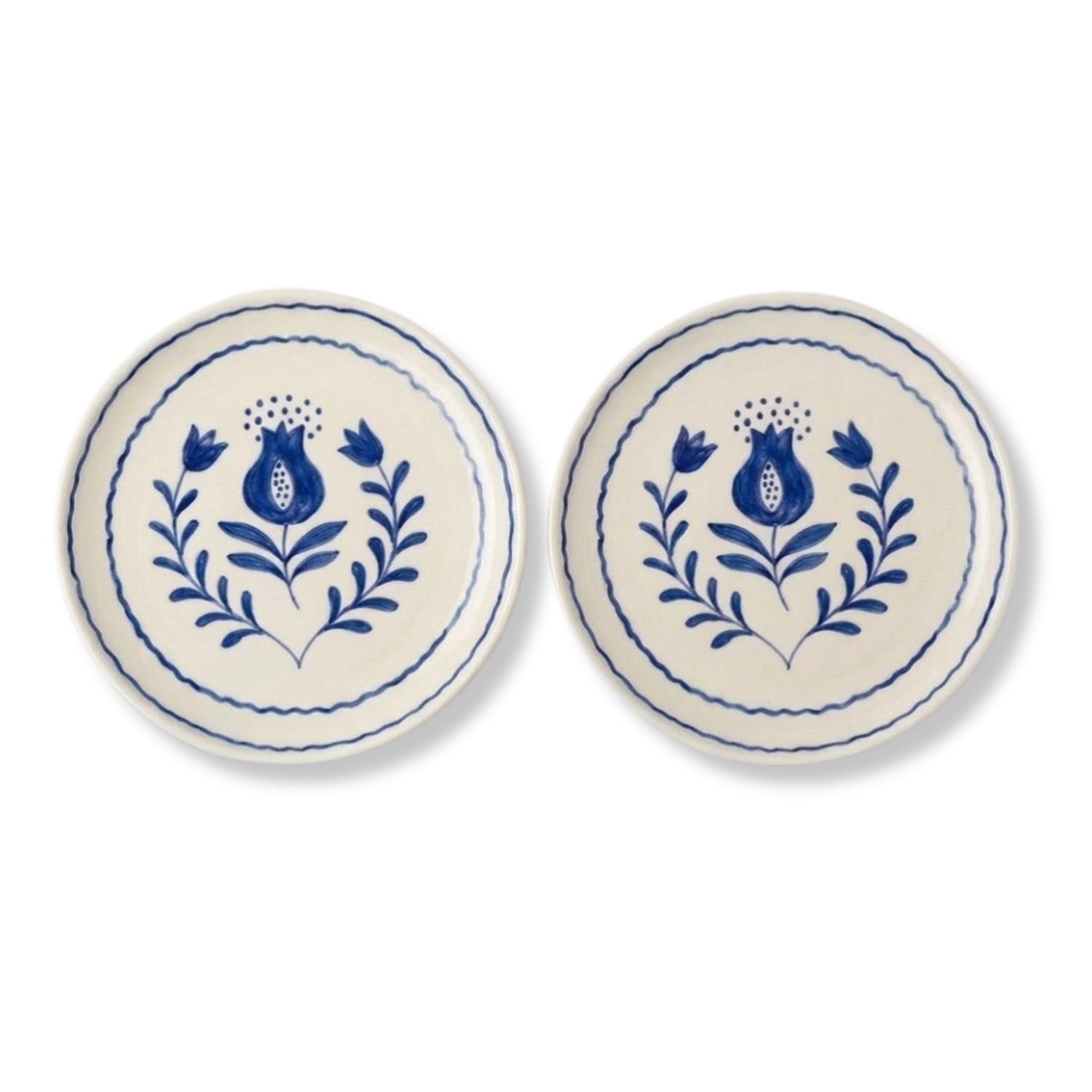 S/2 Blue Anaar Snack Plate