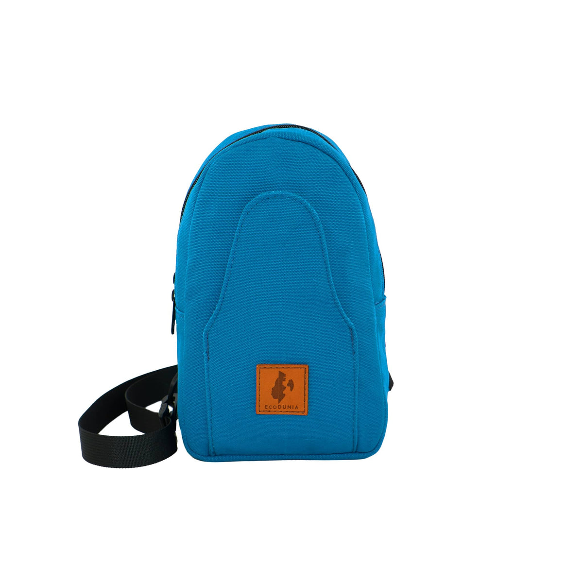 Buru small canvas crossbody sling bag in Zilly Blue — Ecodunia #color_zilly-blue