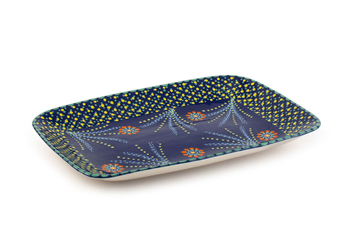 Ceramic Breakfast Platter - Indigo