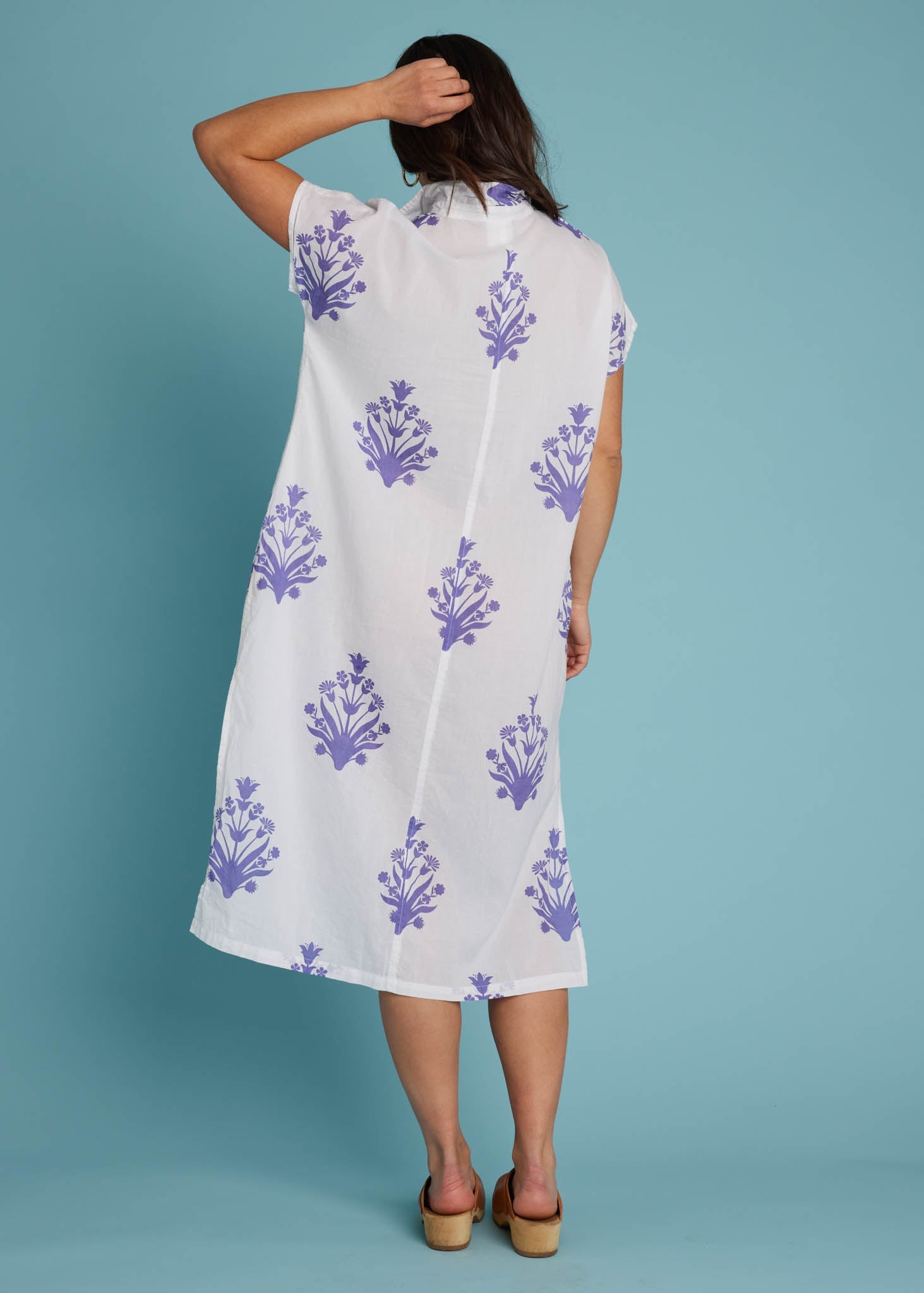 Scout Caftan - Cameo Floral Coastal Purple 7 - Back - Full