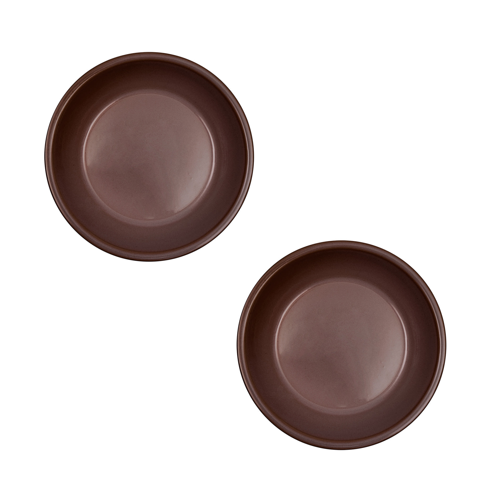 Yuka Deep Plate Set Of 2 In Dark Terracotta 1