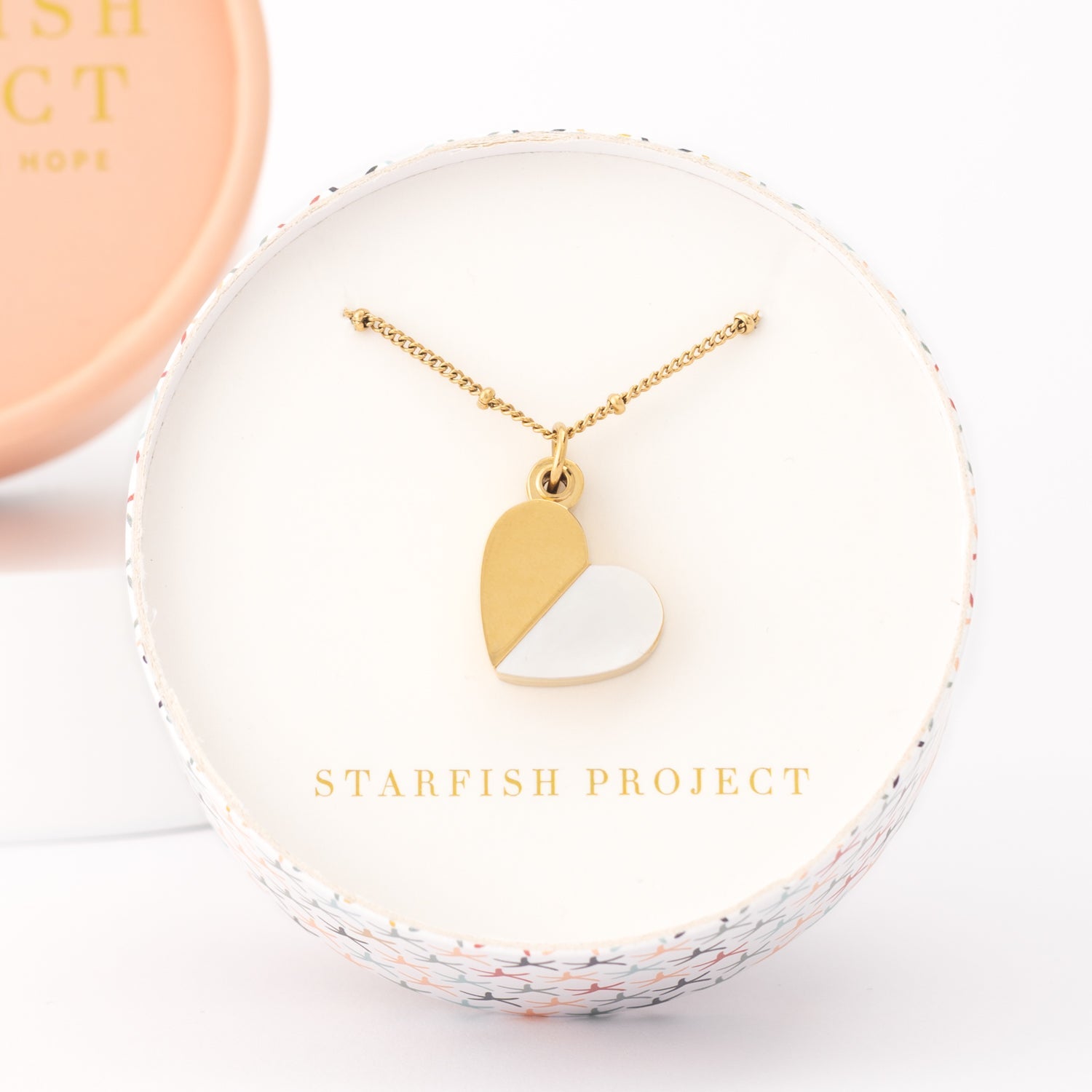 Starfish Project heart shaped locket, gold necklaces with locket, heart jewelry for women