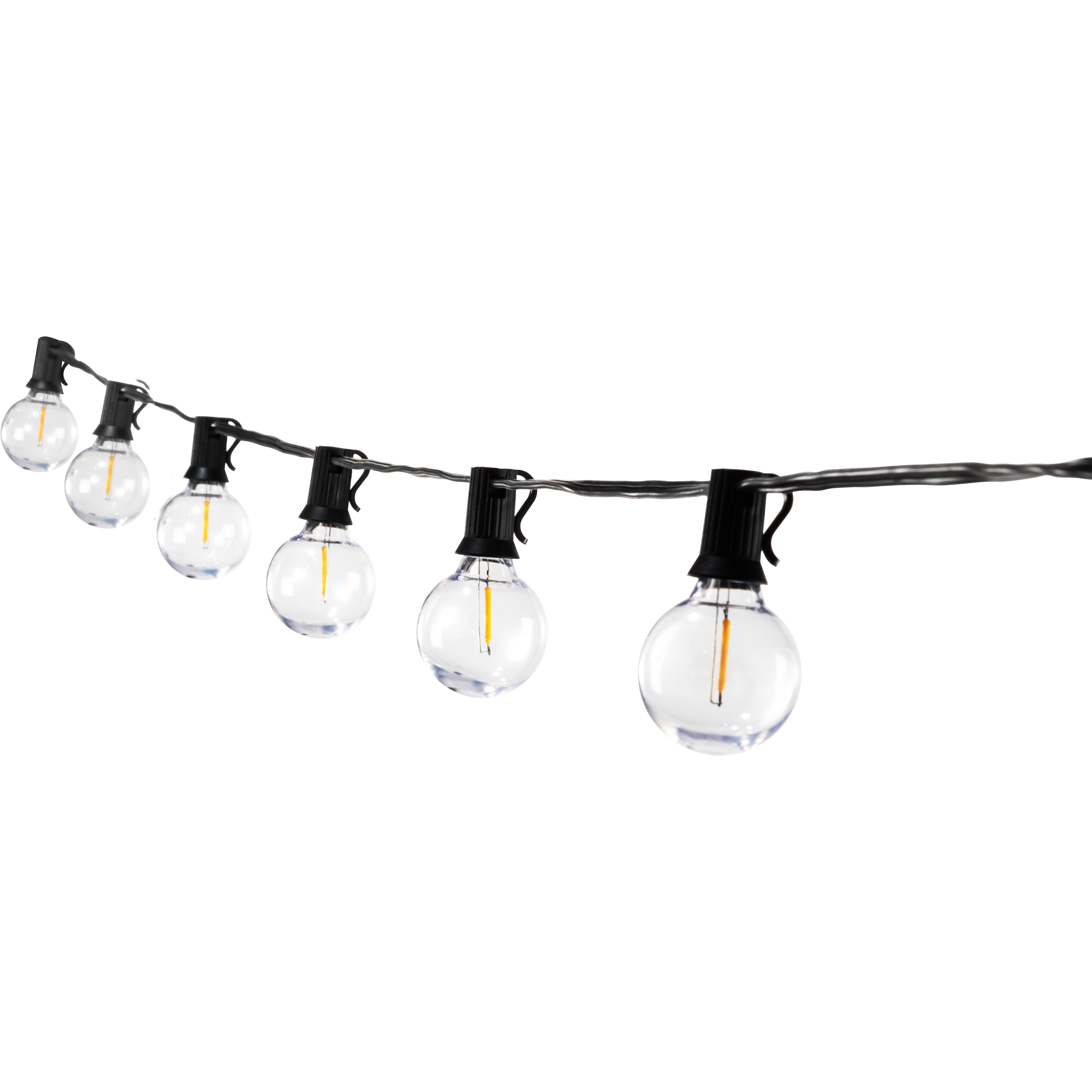 25' LED G40 Bistro String Lights - 25 Bulbs - Black