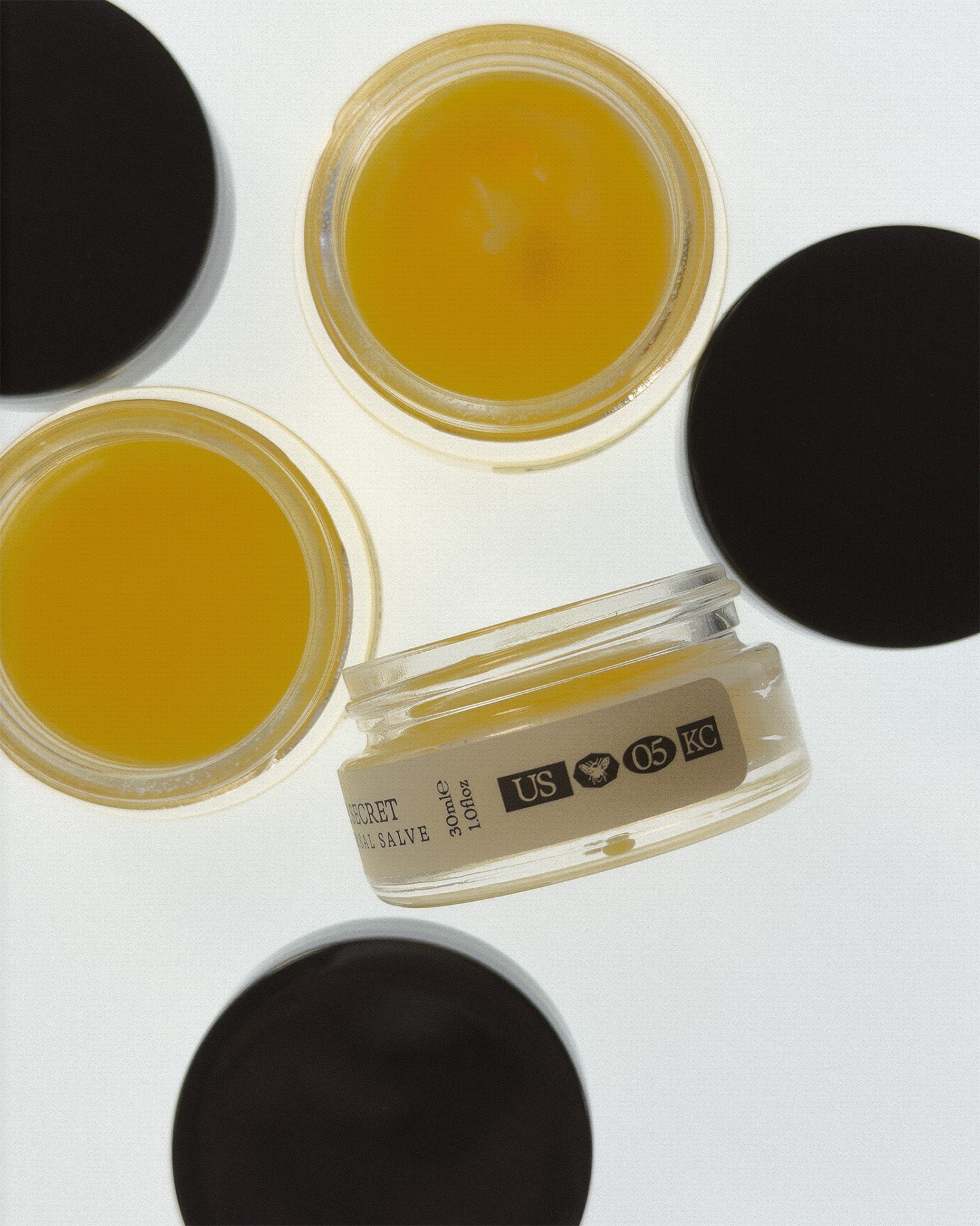 The Secret salve texture in open tin