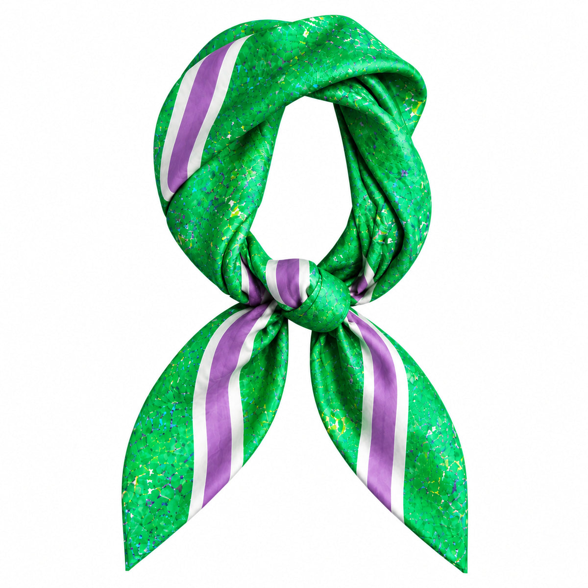 EVELYN & KATE Classic Square Silk Scarf: Kelley Green Mirror