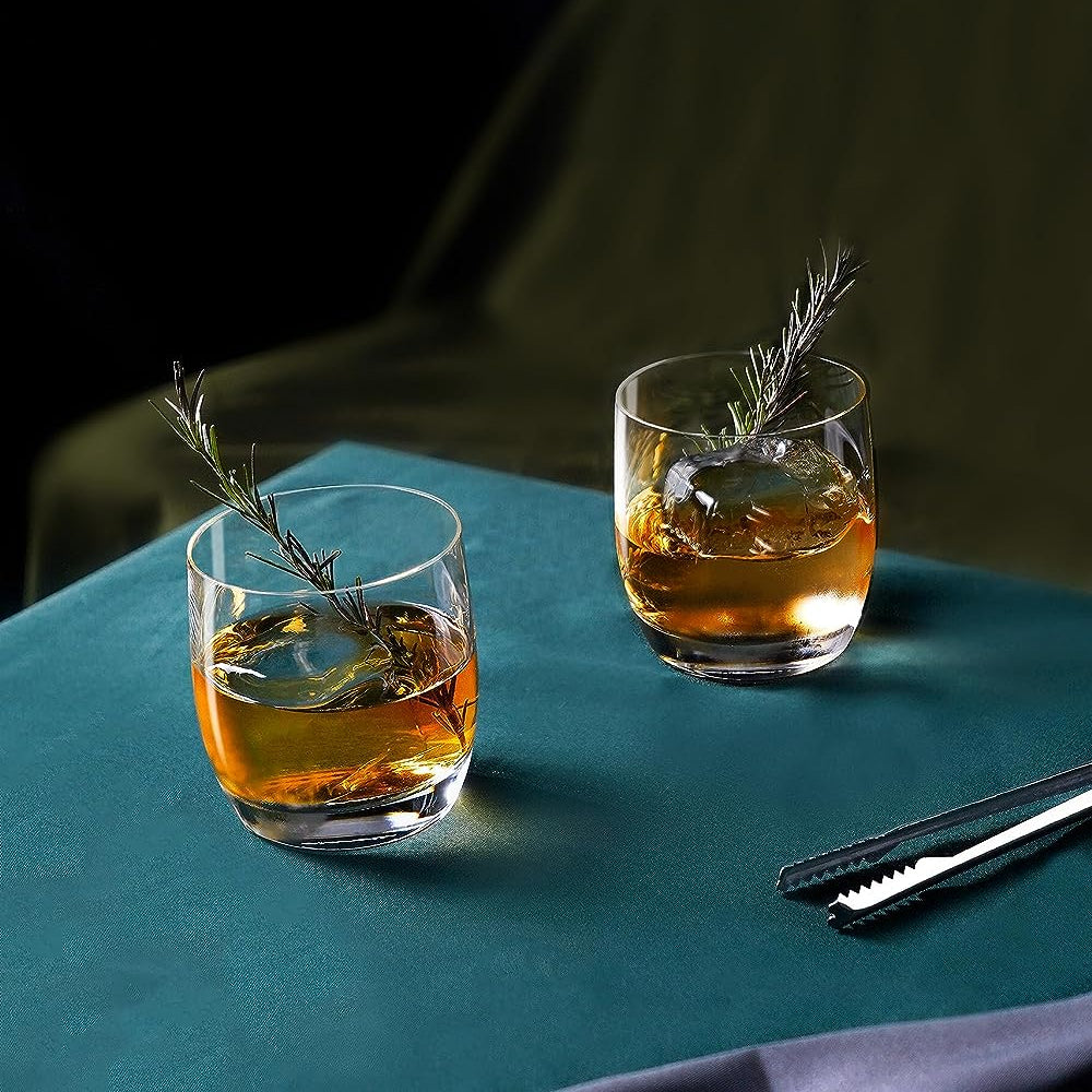Crystal Double Rock Old Fashioned Glasses