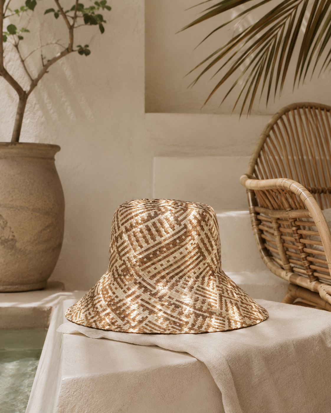 Ombre Woven Bucket Hat
