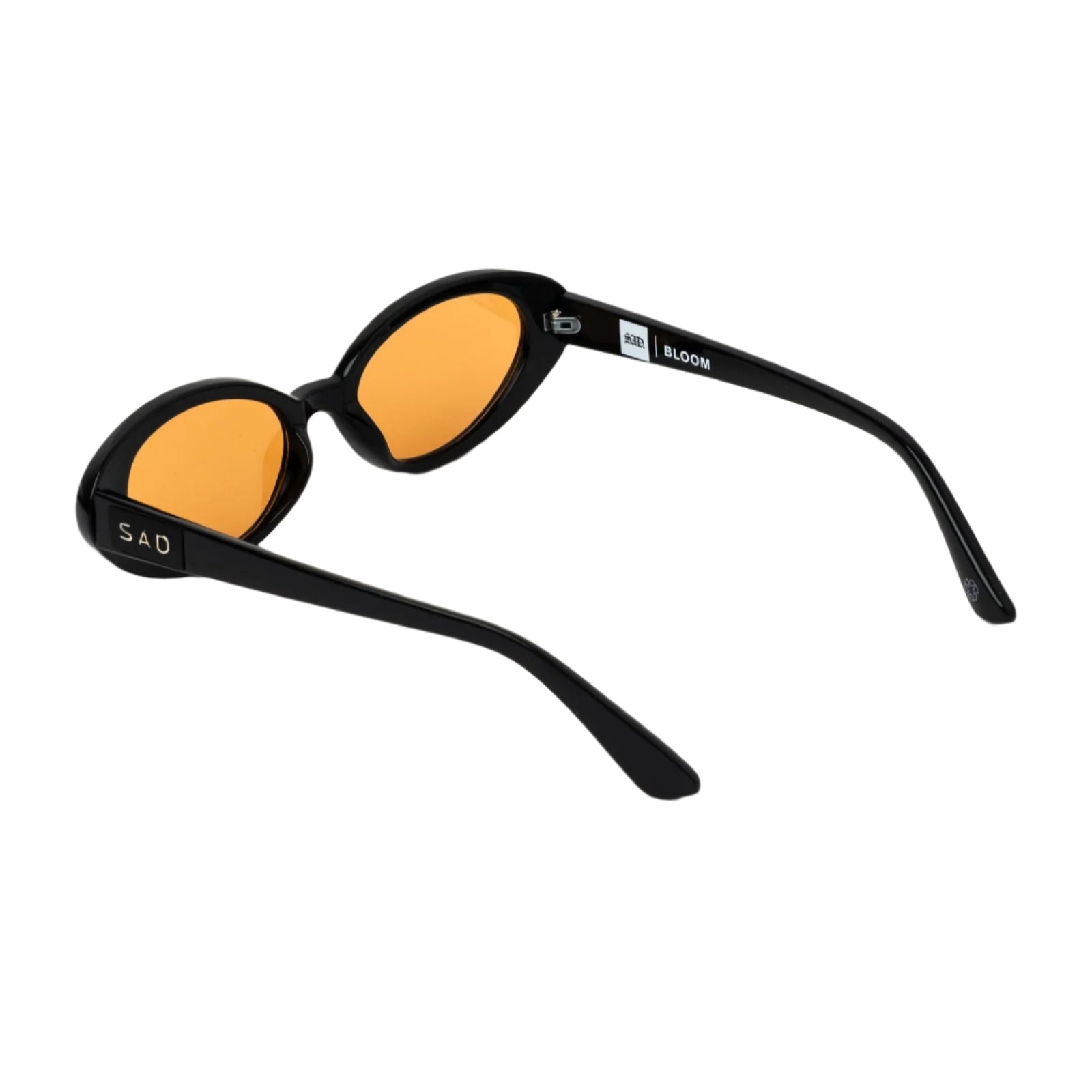 Sad Eyewear Bloom oval sunglasses in black with tinted bronze lenses